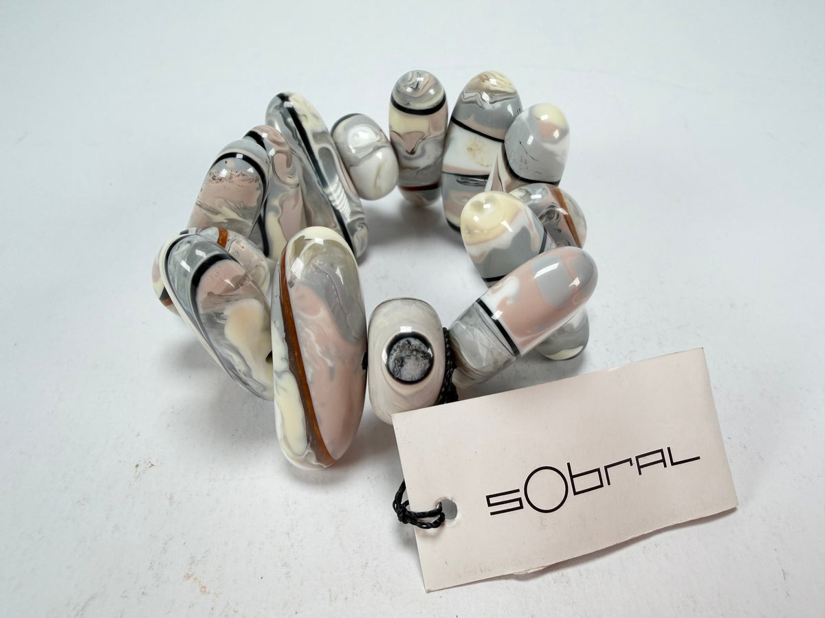 Sobral - Lágrima D'or "Newanderthal" Elasticated Resin Bracelet ( 005263 )