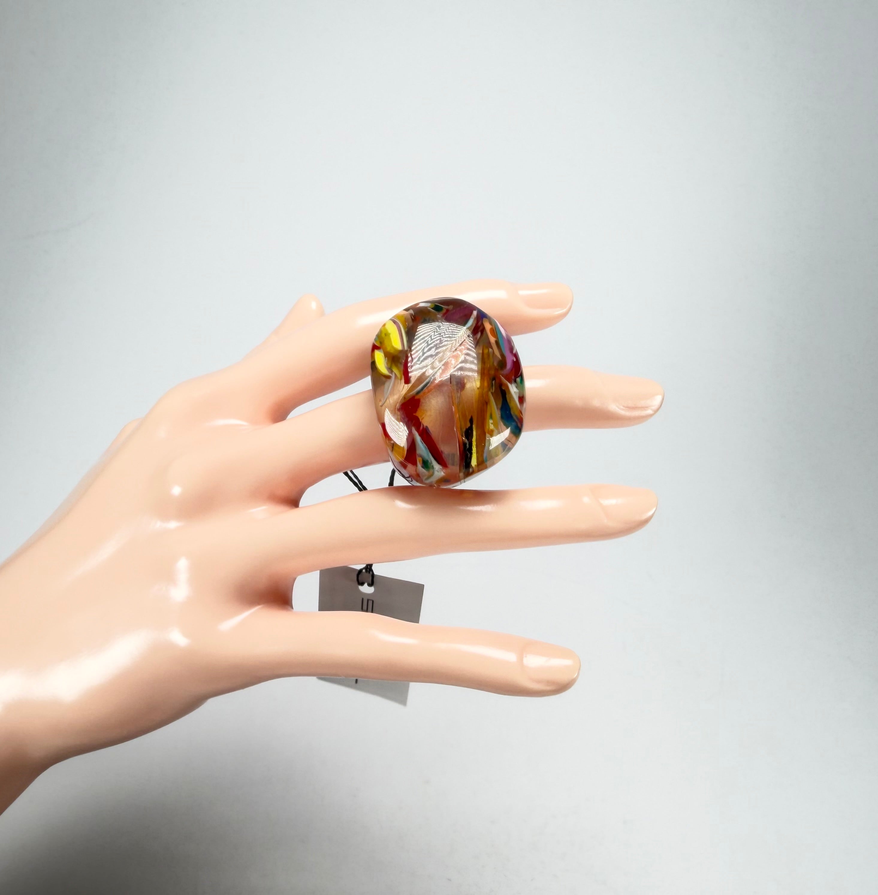 Sobral - Baru "Mares" Resin Ring ( 005417 ) - Size UK R / US 8.5