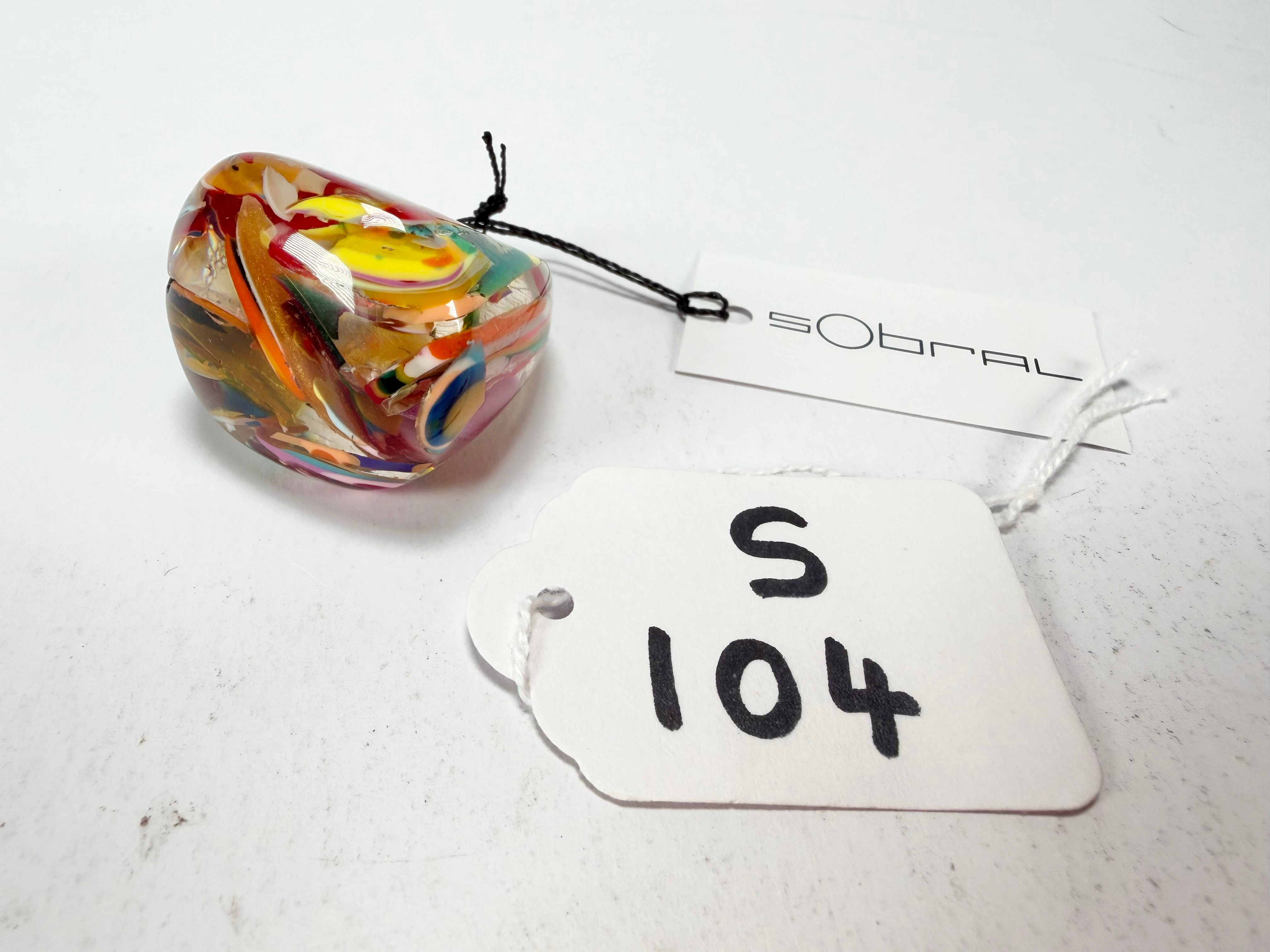 Sobral - Baru "Mares" Resin Ring ( 005417 ) - Size UK R / US 8.5