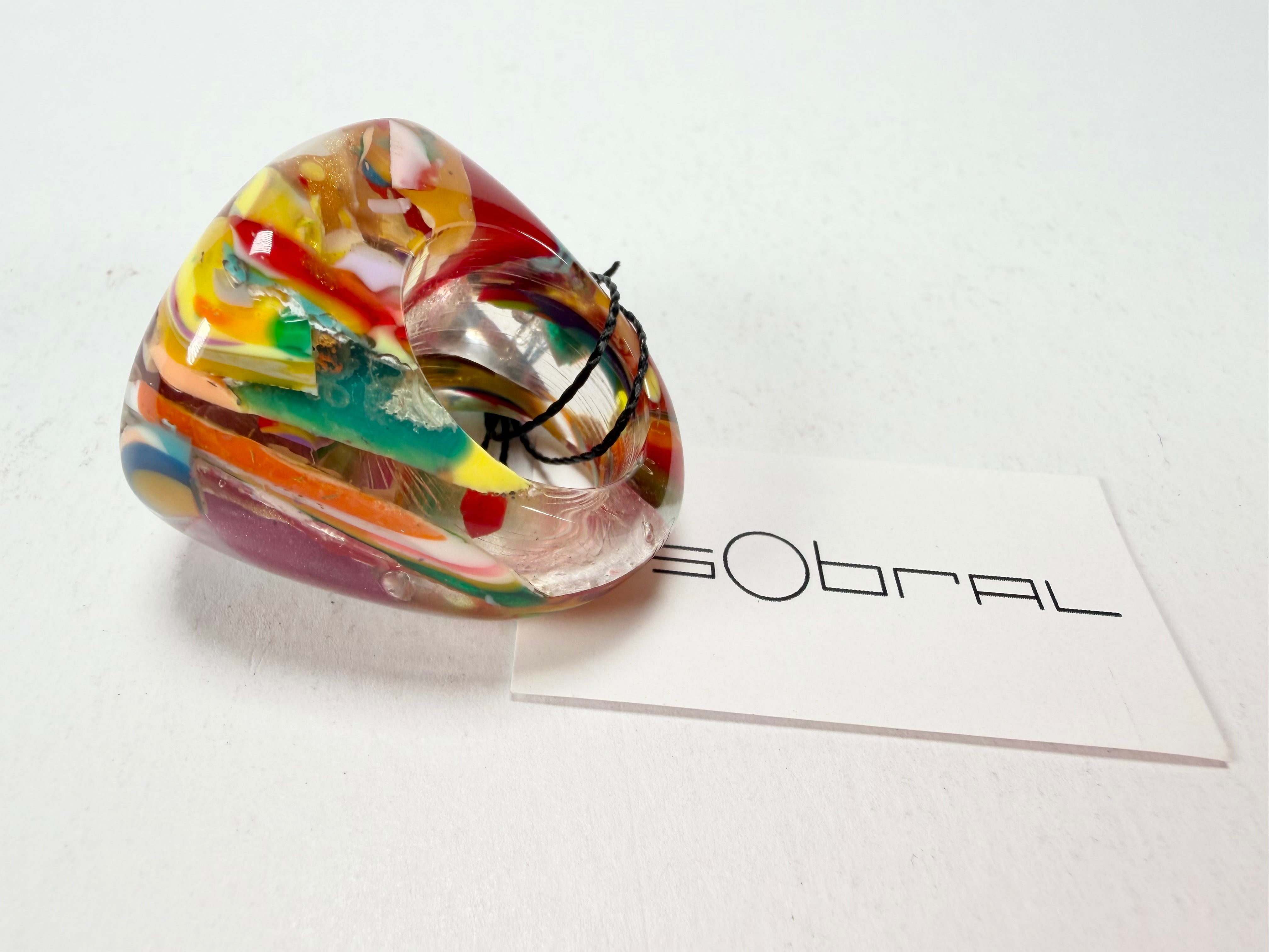 Sobral - Baru "Mares" Resin Ring ( 005417 ) - Size UK R / US 8.5