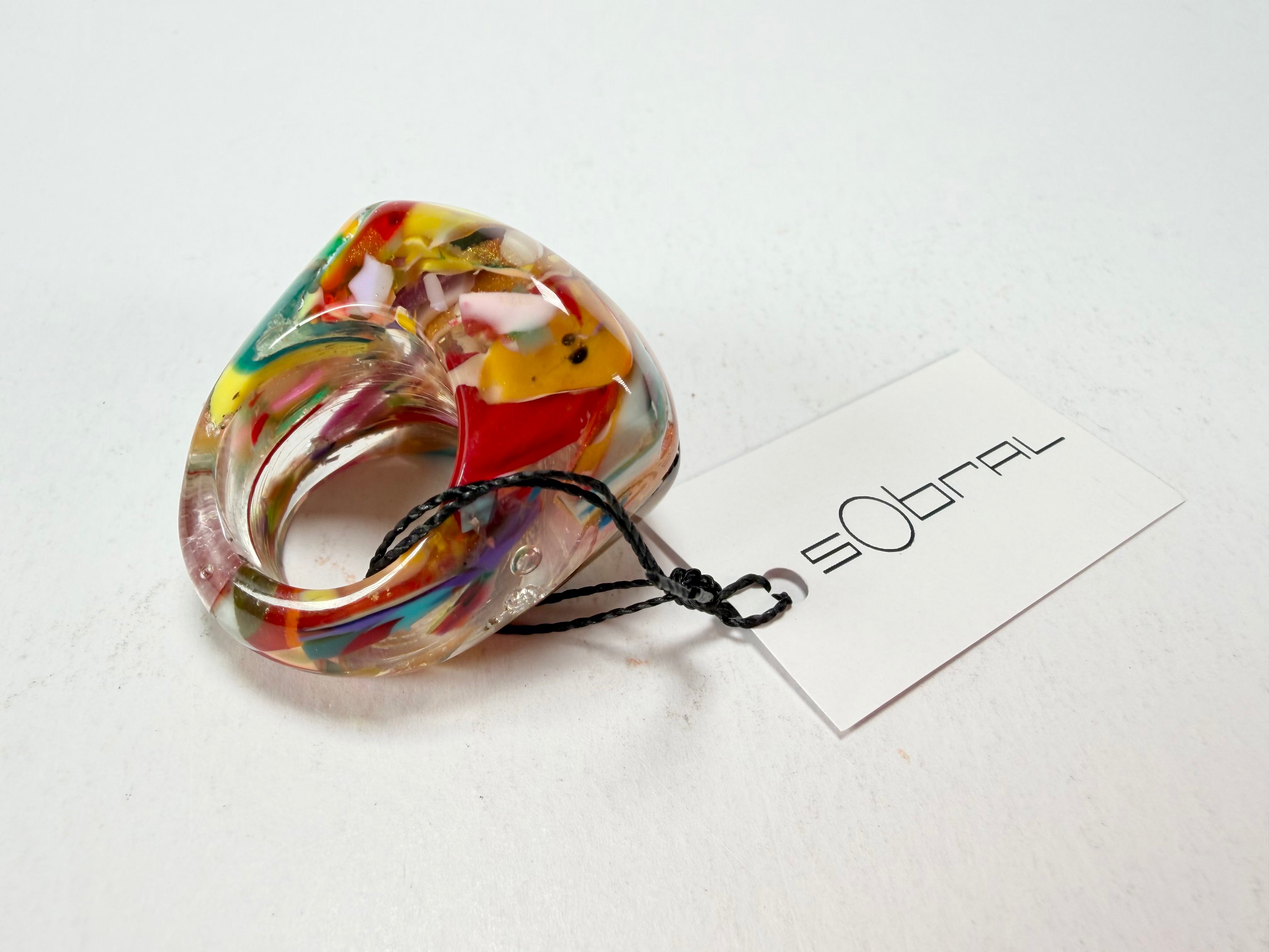 Sobral - Baru "Mares" Resin Ring ( 005417 ) - Size UK R / US 8.5