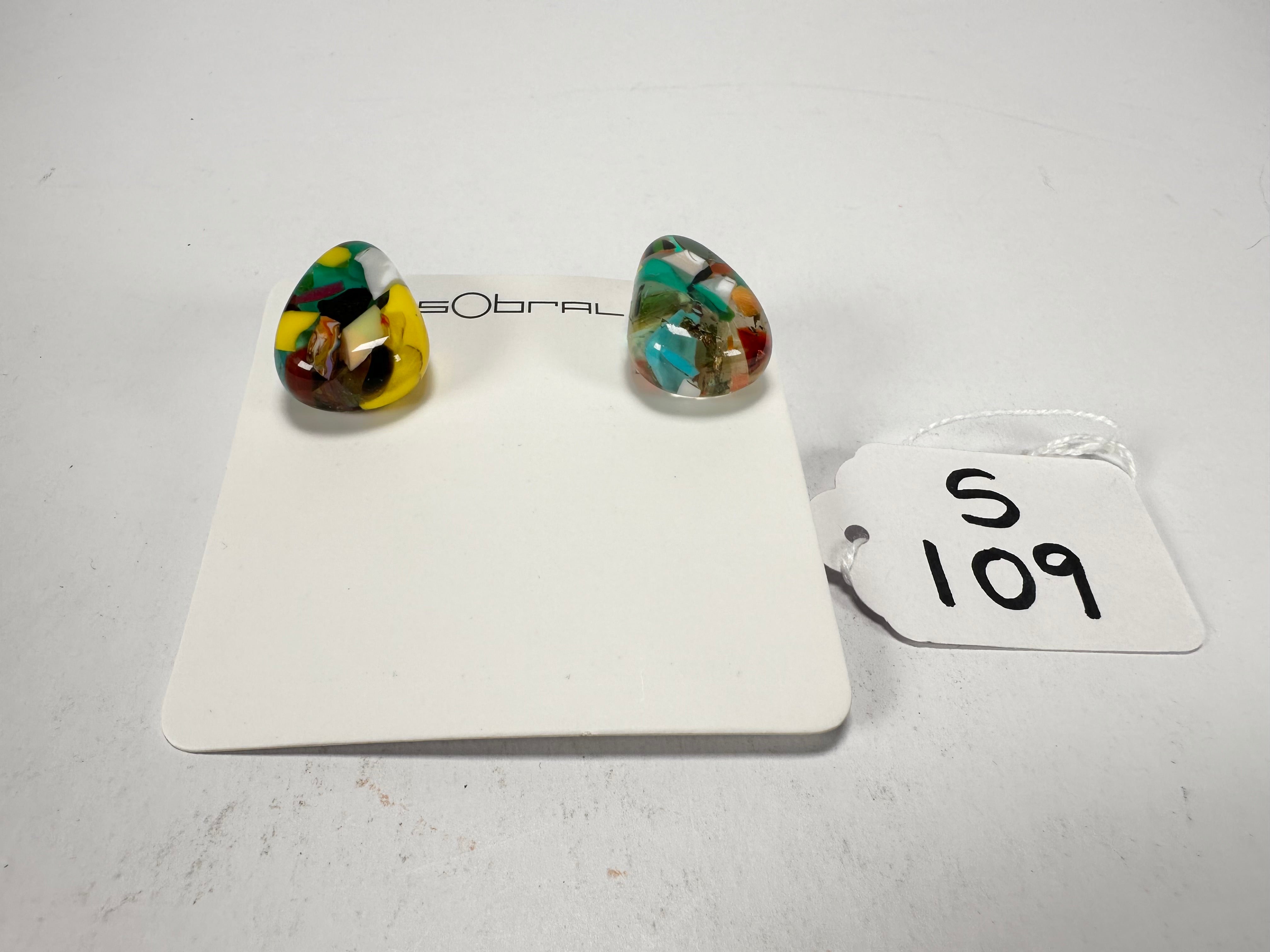 Sobral - Caillou Cristal "Nida" Resin Earrings ( 005306 )