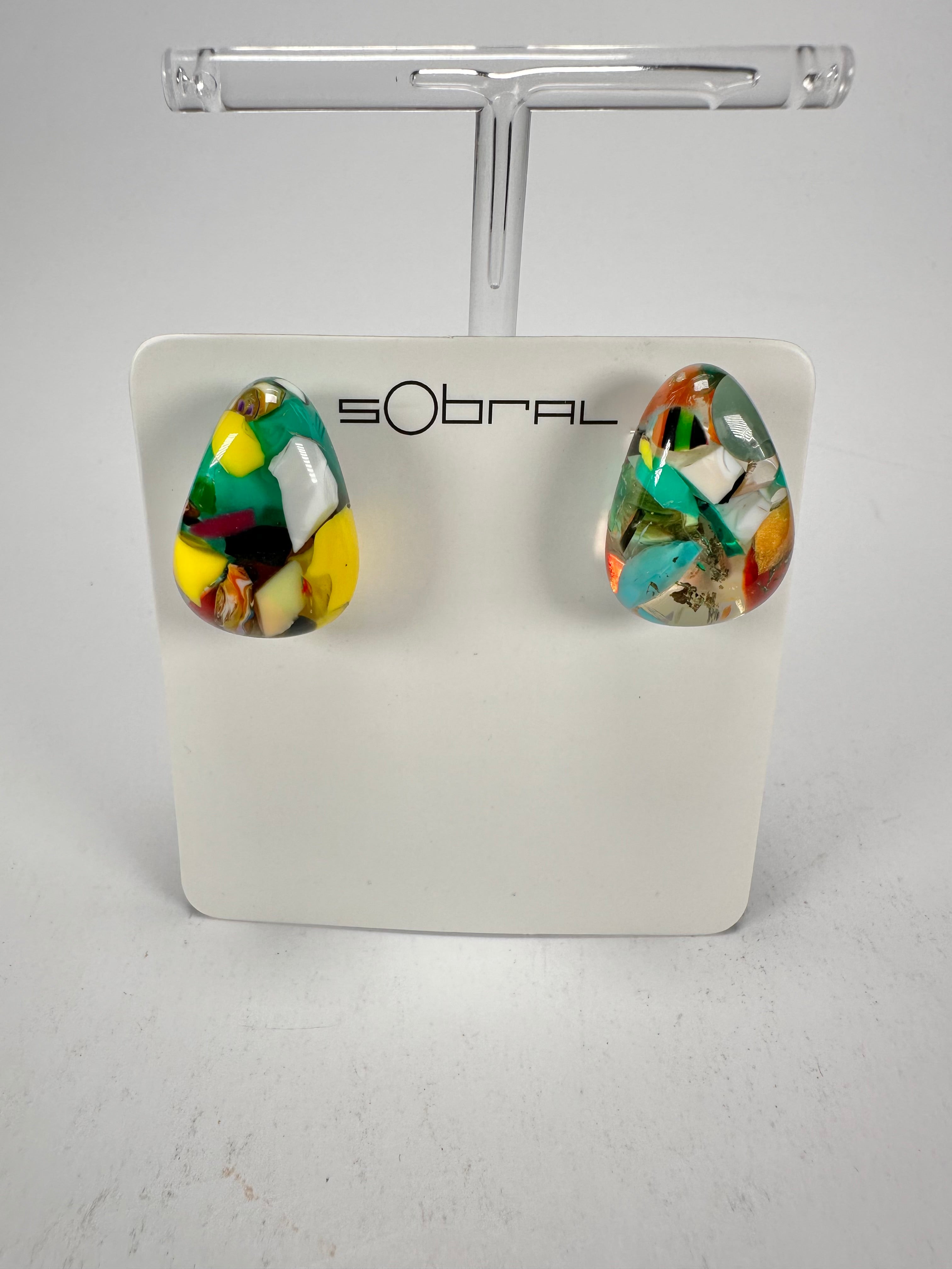 Sobral - Caillou Cristal "Nida" Resin Earrings ( 005306 )