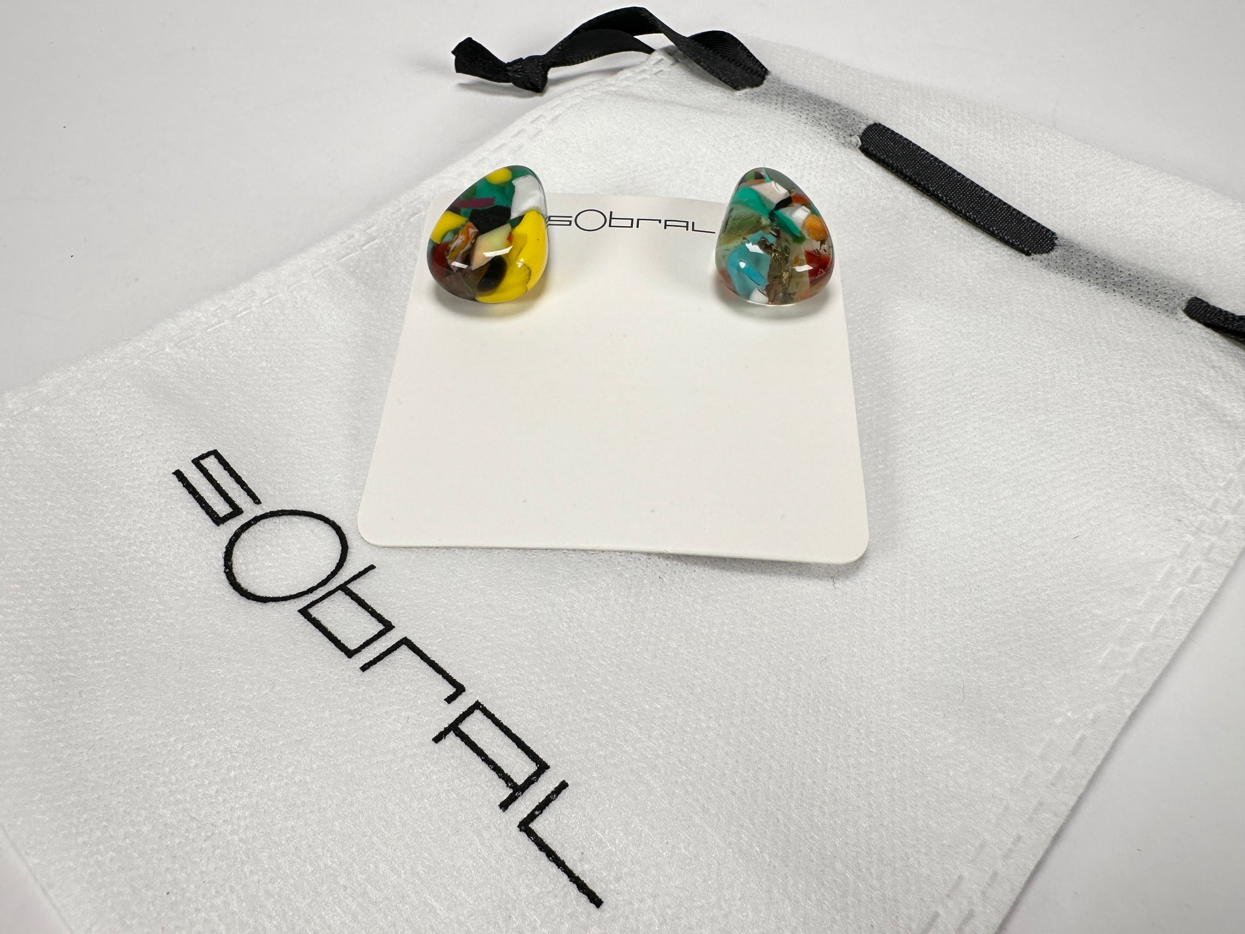 Sobral - Caillou Cristal "Nida" Resin Earrings ( 005306 )