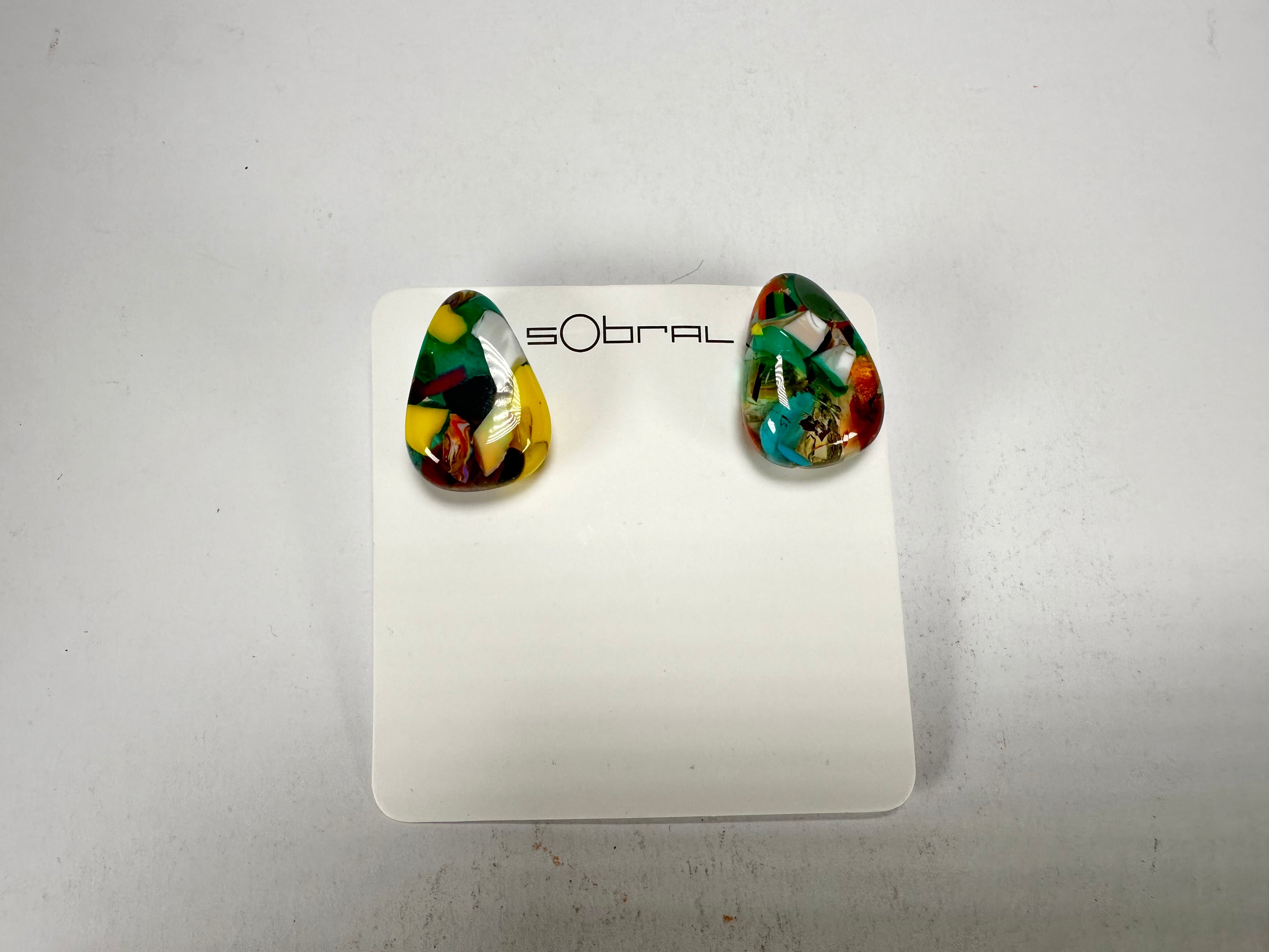 Sobral - Caillou Cristal "Nida" Resin Earrings ( 005306 )