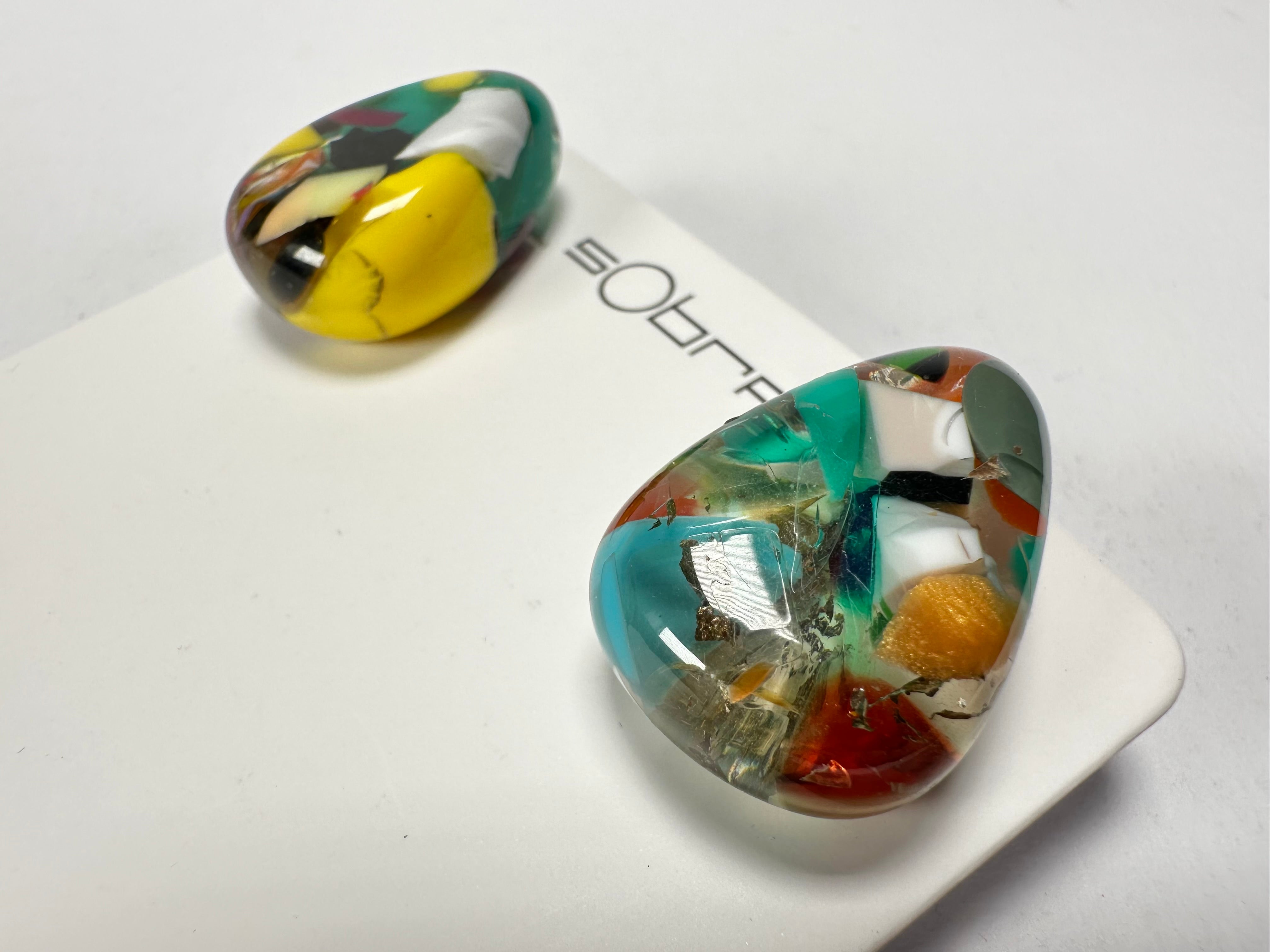 Sobral - Caillou Cristal "Nida" Resin Earrings ( 005306 )