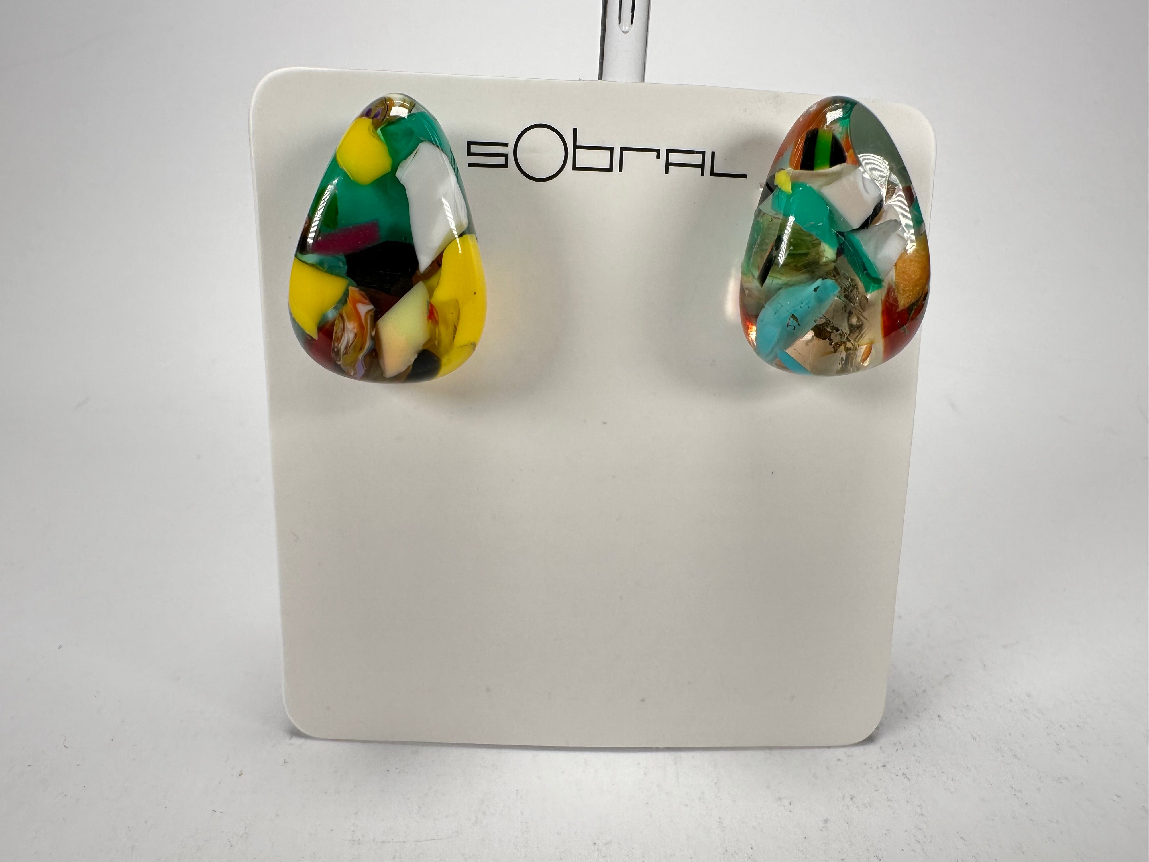 Sobral - Caillou Cristal "Nida" Resin Earrings ( 005306 )