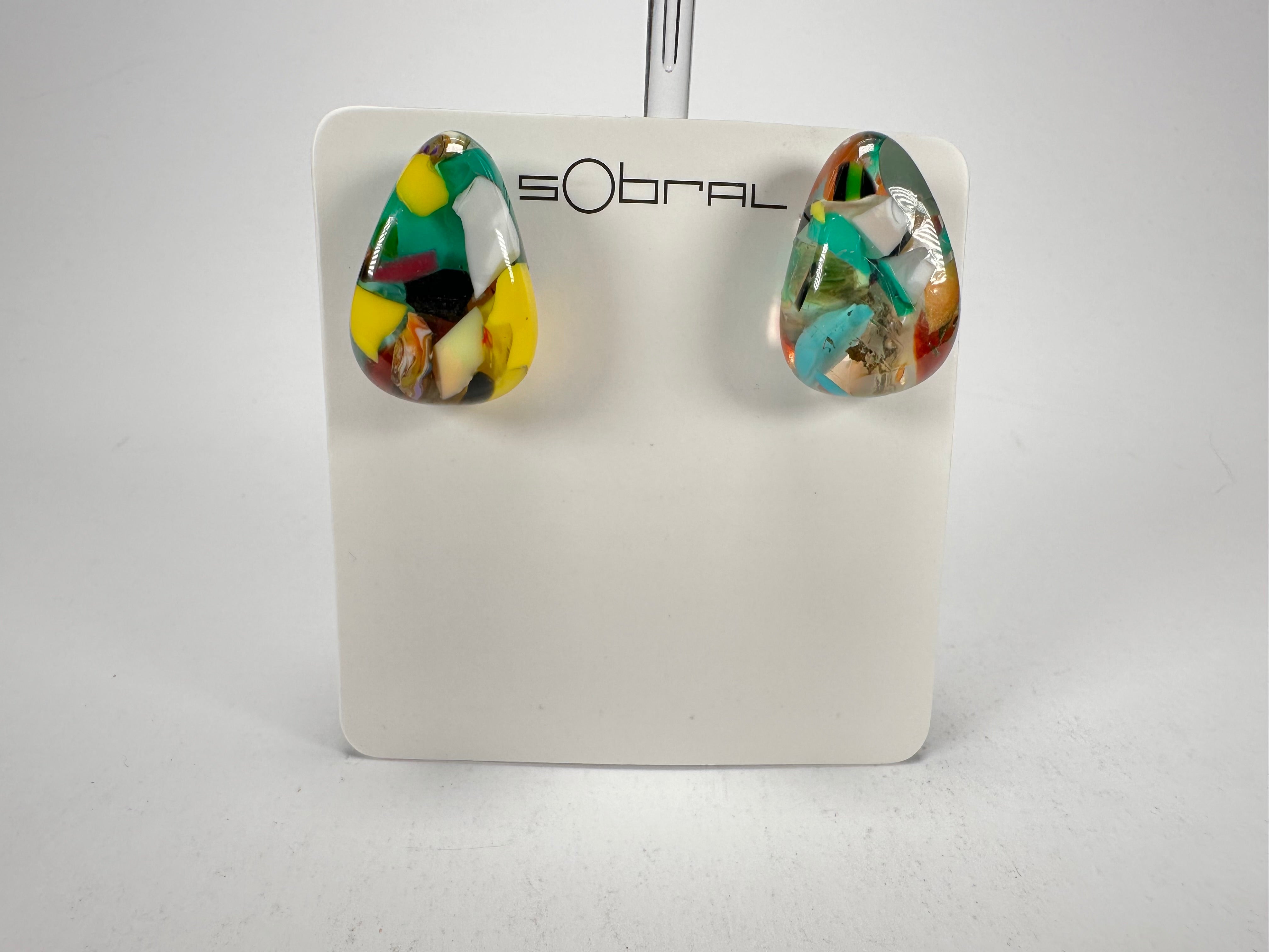 Sobral - Caillou Cristal "Nida" Resin Earrings ( 005306 )