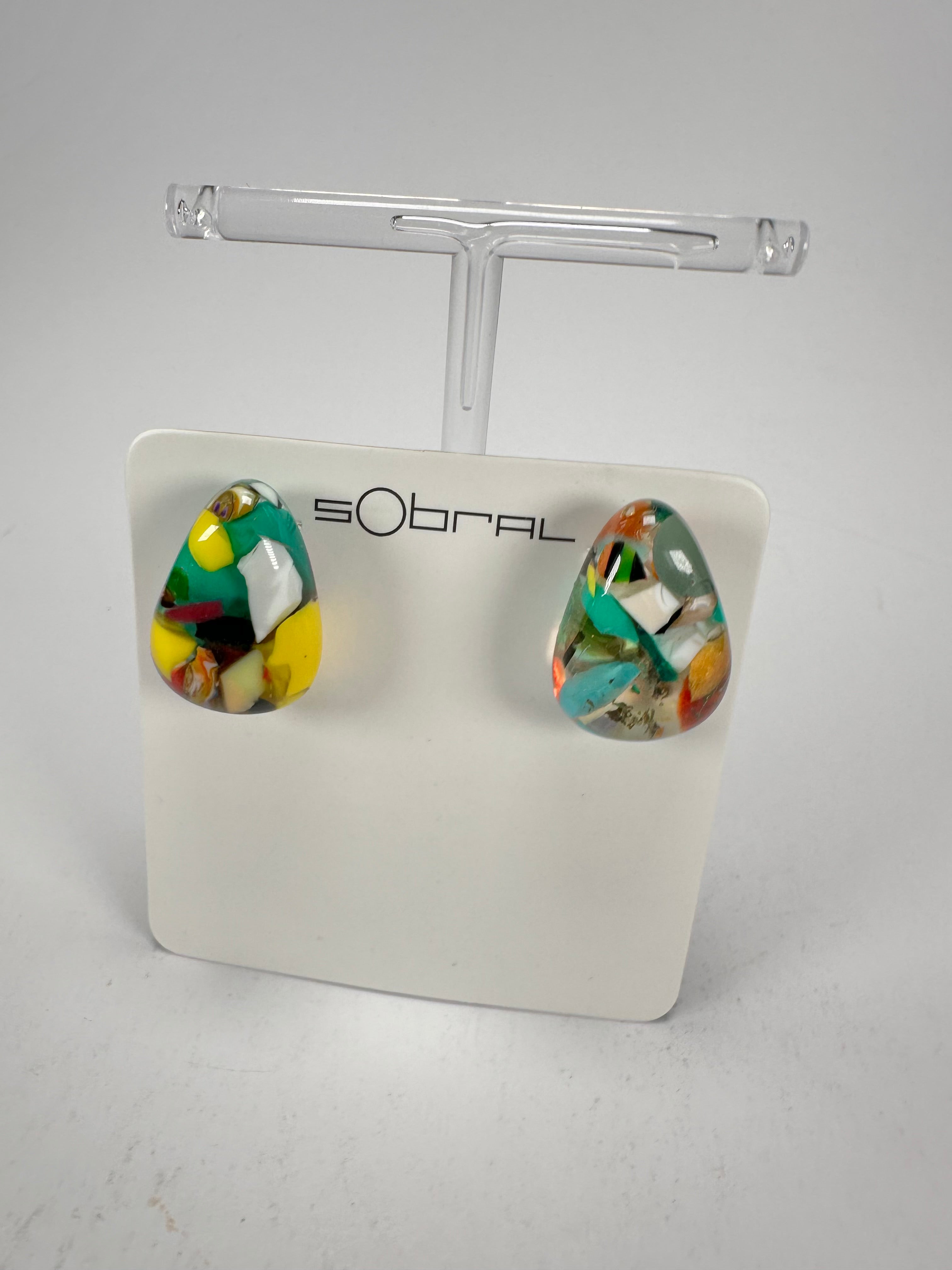 Sobral - Caillou Cristal "Nida" Resin Earrings ( 005306 )
