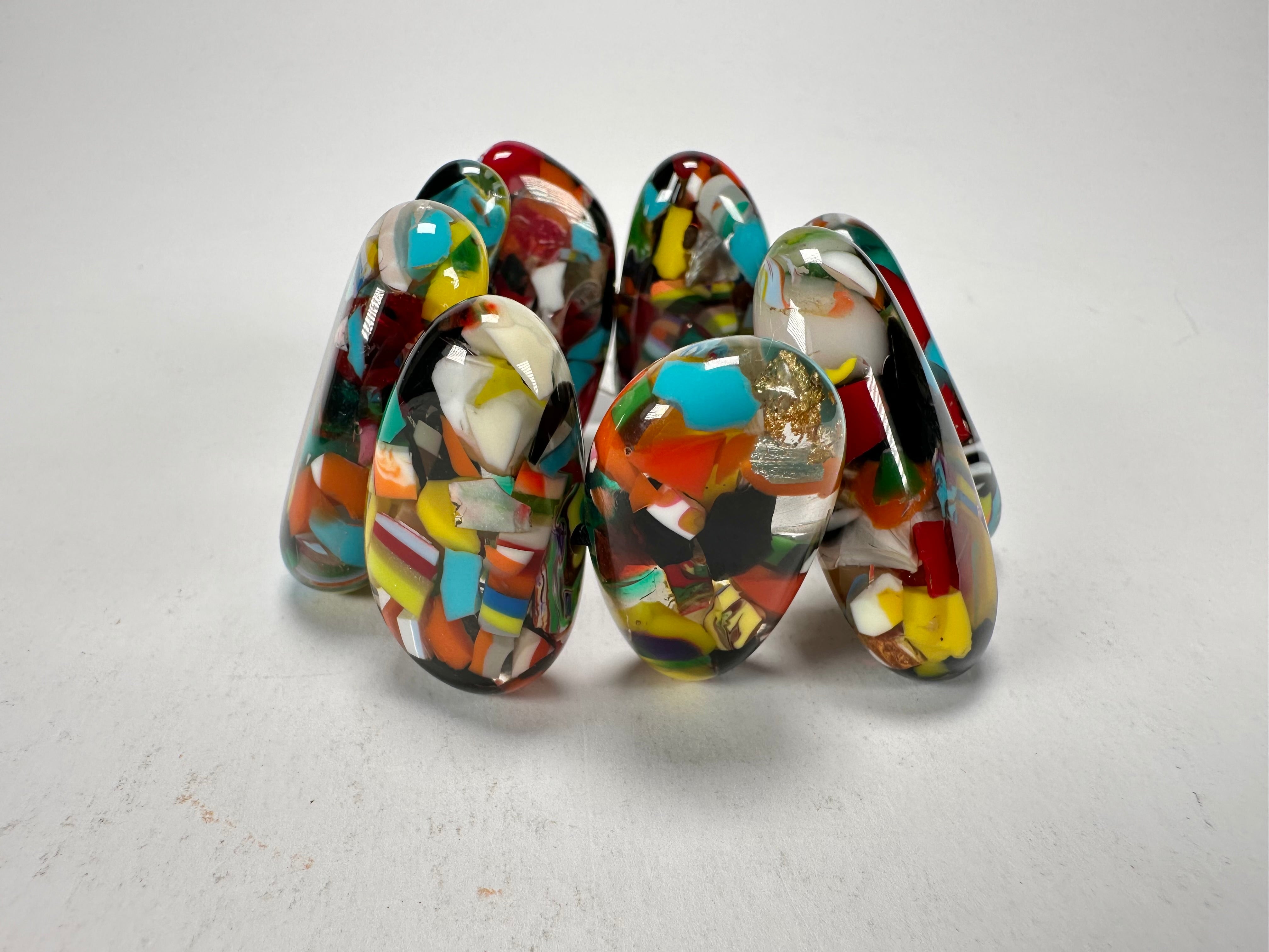 Sobral - Caillou Cristal "Onda" Elasticated Resin Bracelet ( 005329 )