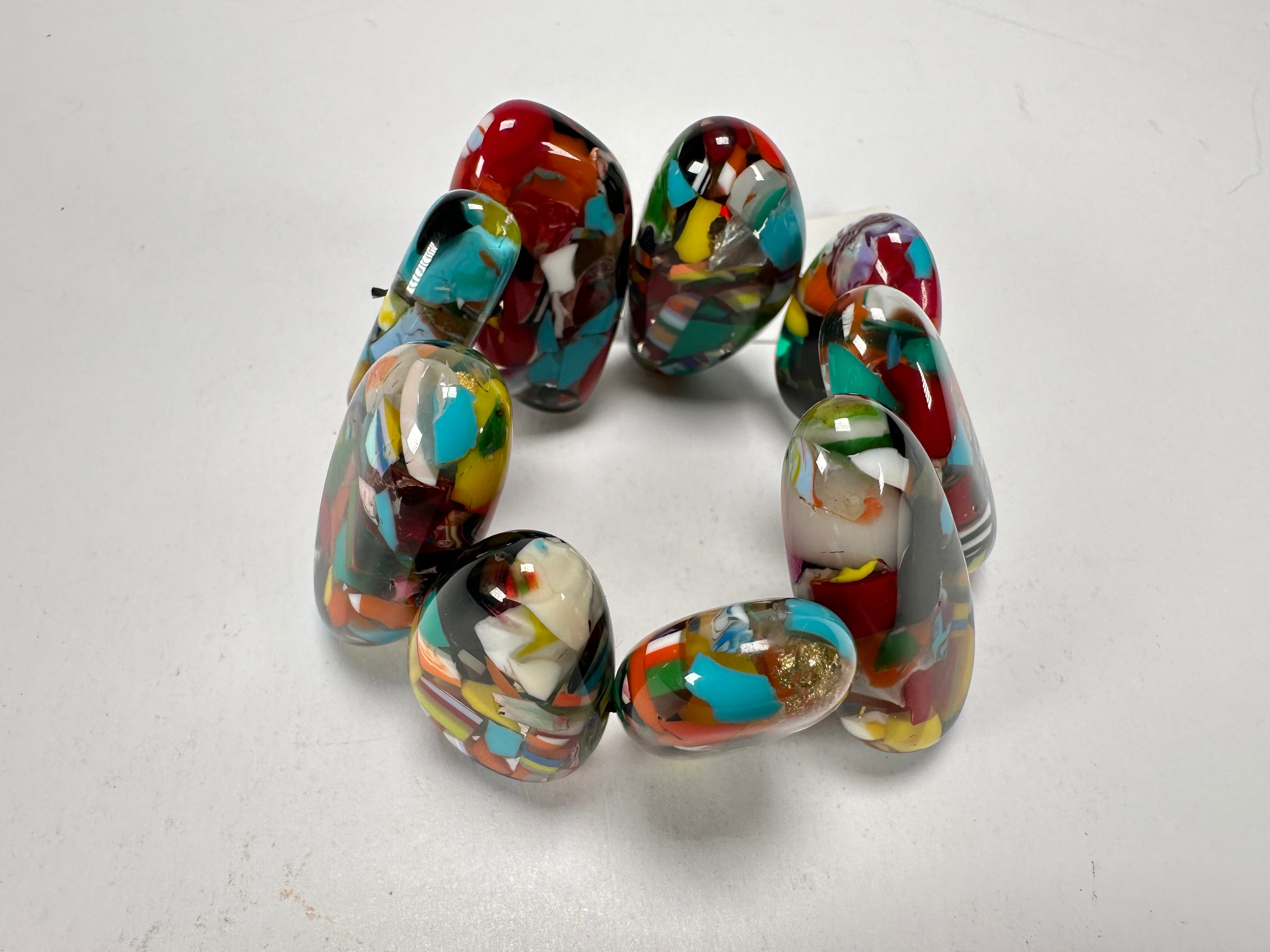Sobral - Caillou Cristal "Onda" Elasticated Resin Bracelet ( 005329 )