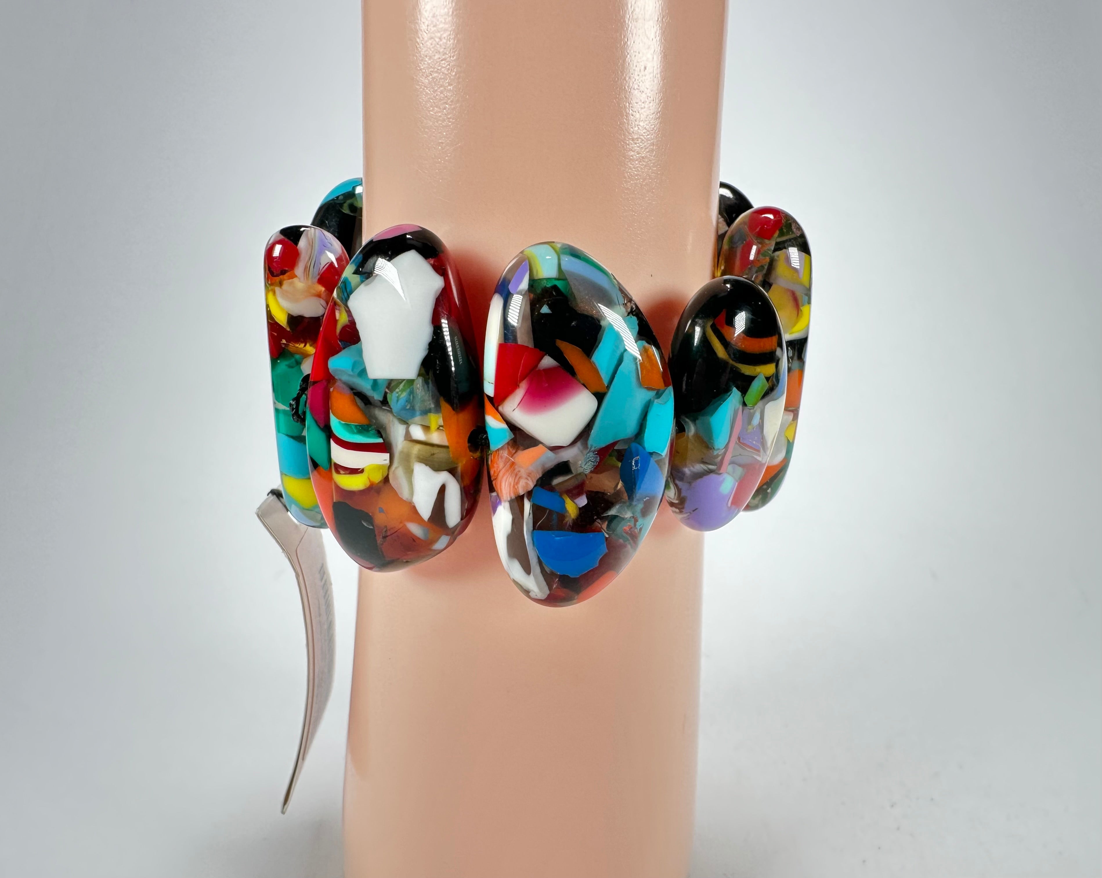 Sobral - Caillou Cristal "Onda" Elasticated Resin Bracelet ( 005329 )
