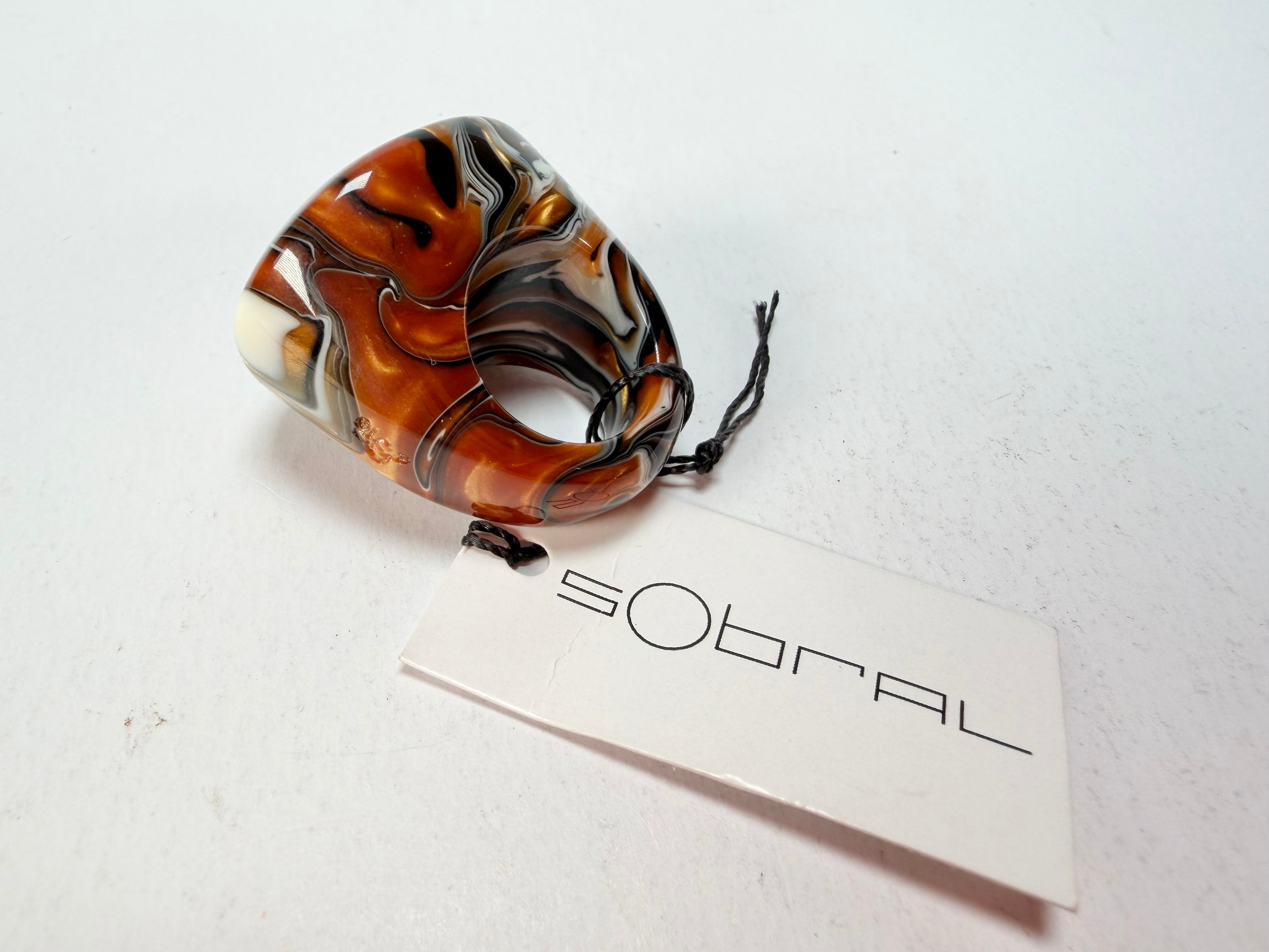 Sobral - Carmelo "Mares" Resin Ring ( 005417 ) - Size UK N / US 6.5