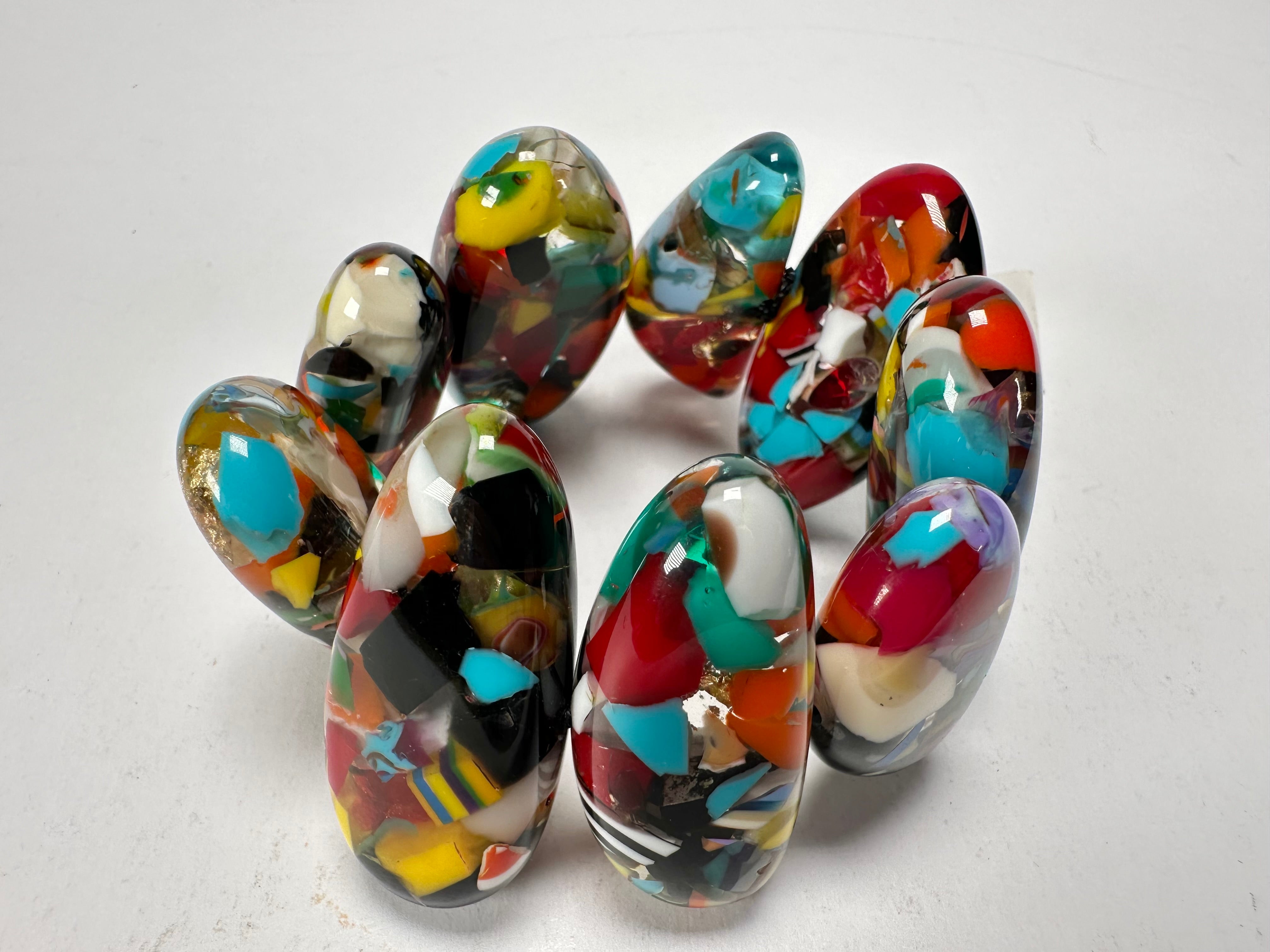 Sobral - Caillou Cristal "Onda" Elasticated Resin Bracelet ( 005329 )