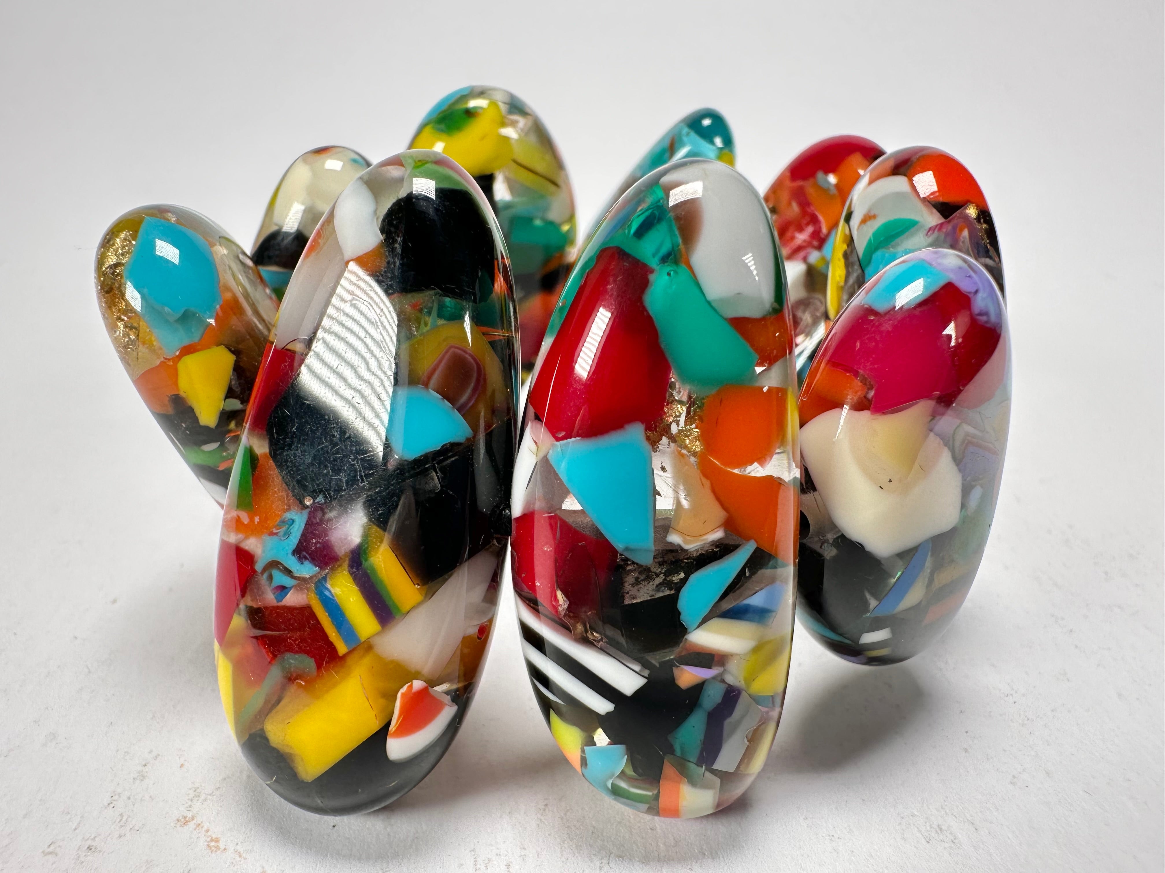 Sobral - Caillou Cristal "Onda" Elasticated Resin Bracelet ( 005329 )