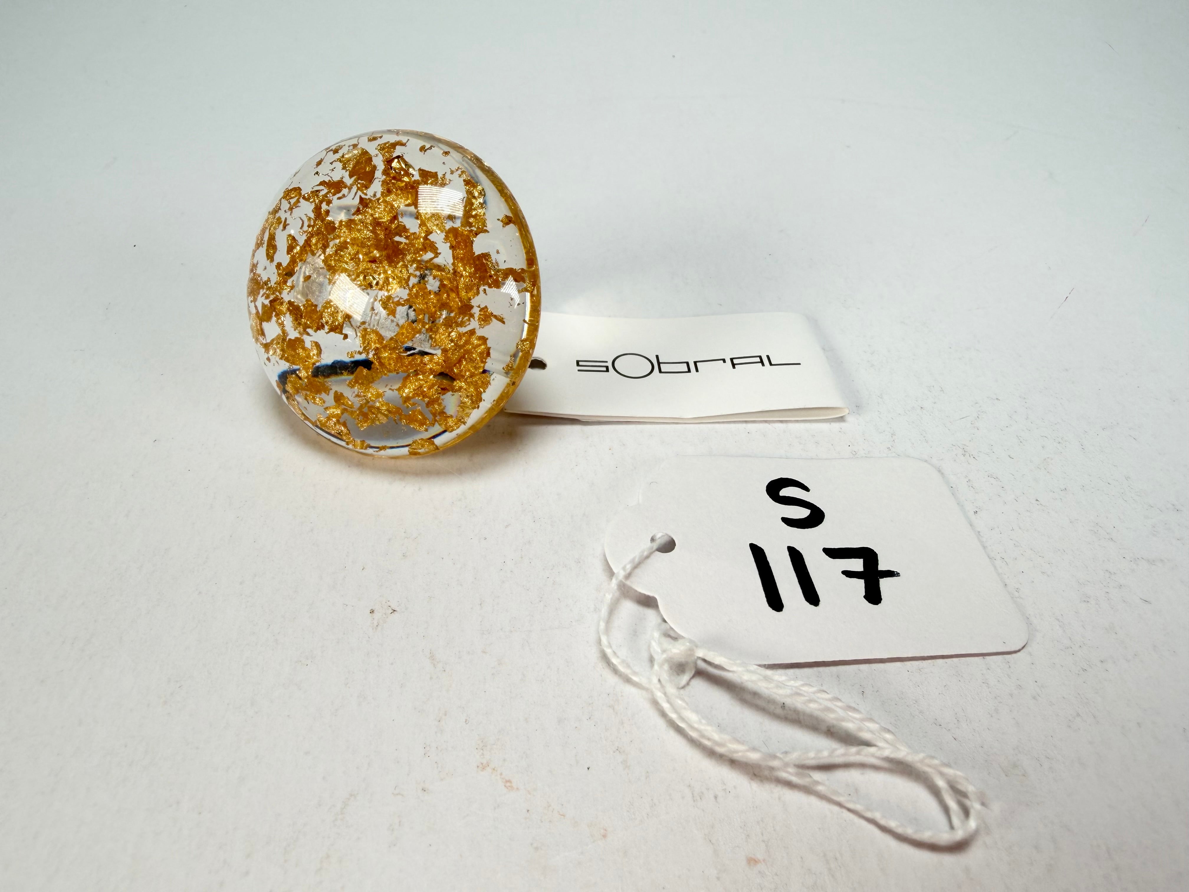 Sobral - Metalique "Moscou Metalique" Resin Ring ( 003605 ) - Size UK S / US 9