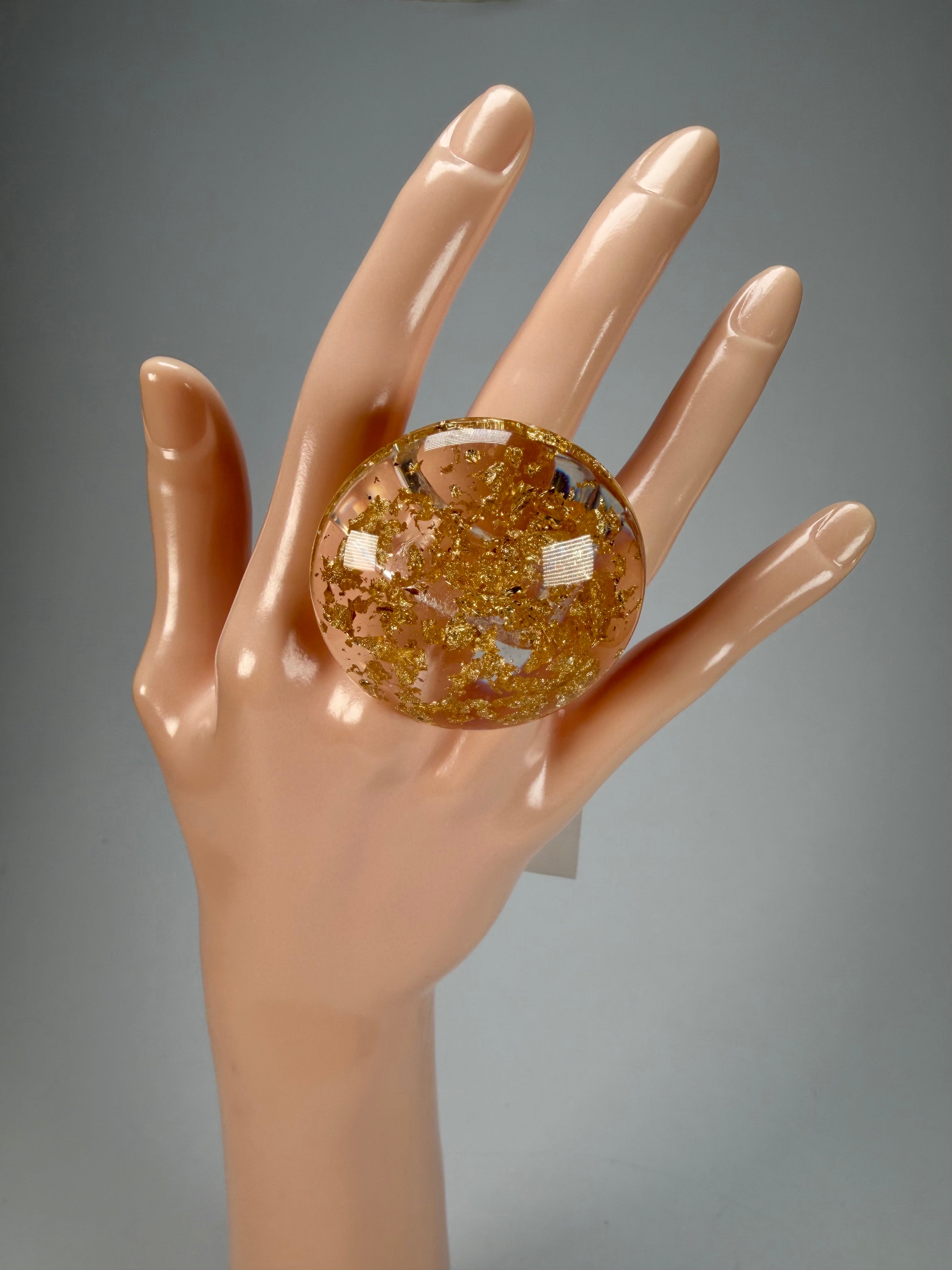 Sobral - Metalique "Moscou Metalique" Resin Ring ( 003605 ) - Size UK S / US 9