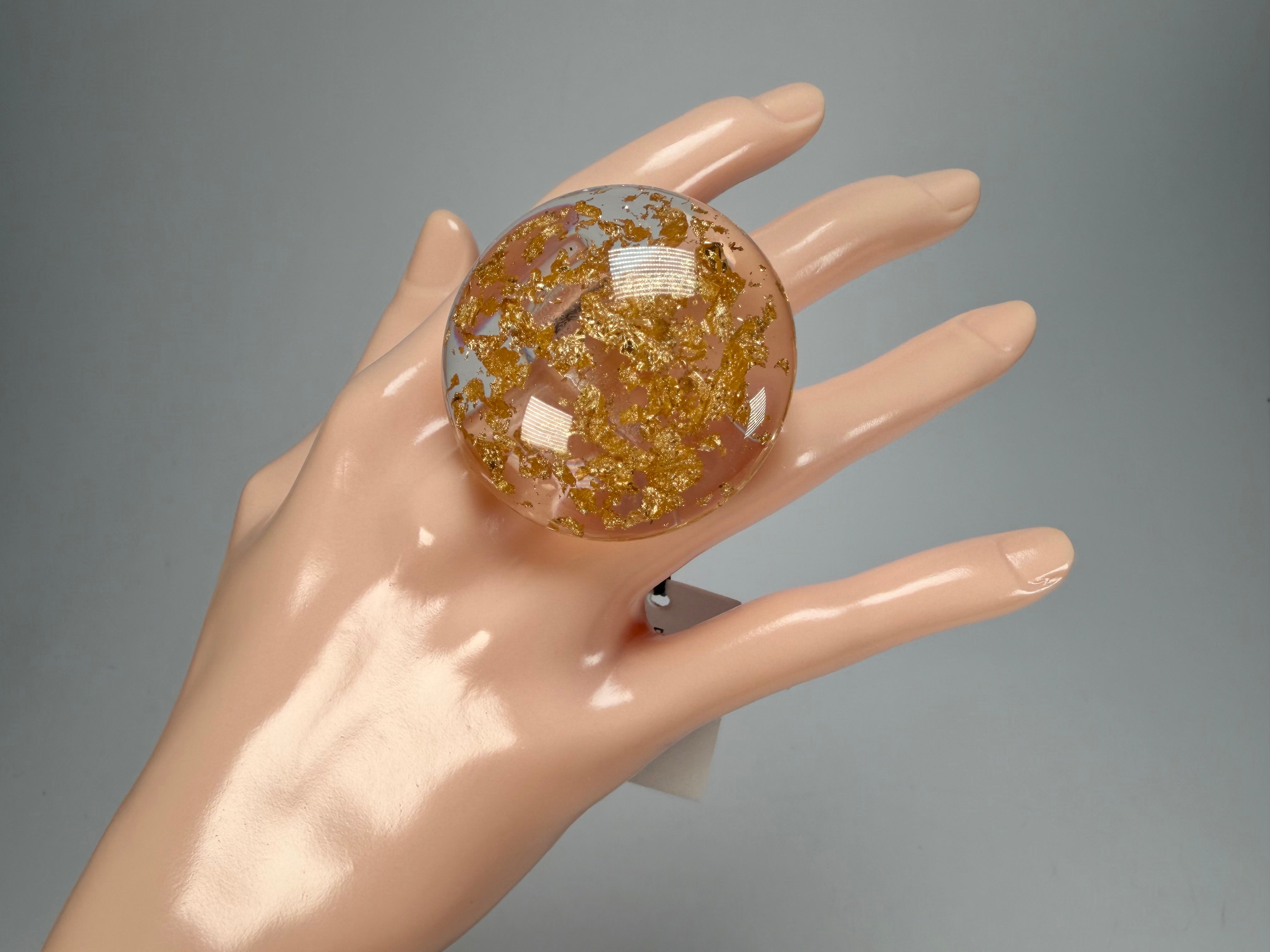 Sobral - Metalique "Moscou Metalique" Resin Ring ( 003605 ) - Size UK S / US 9