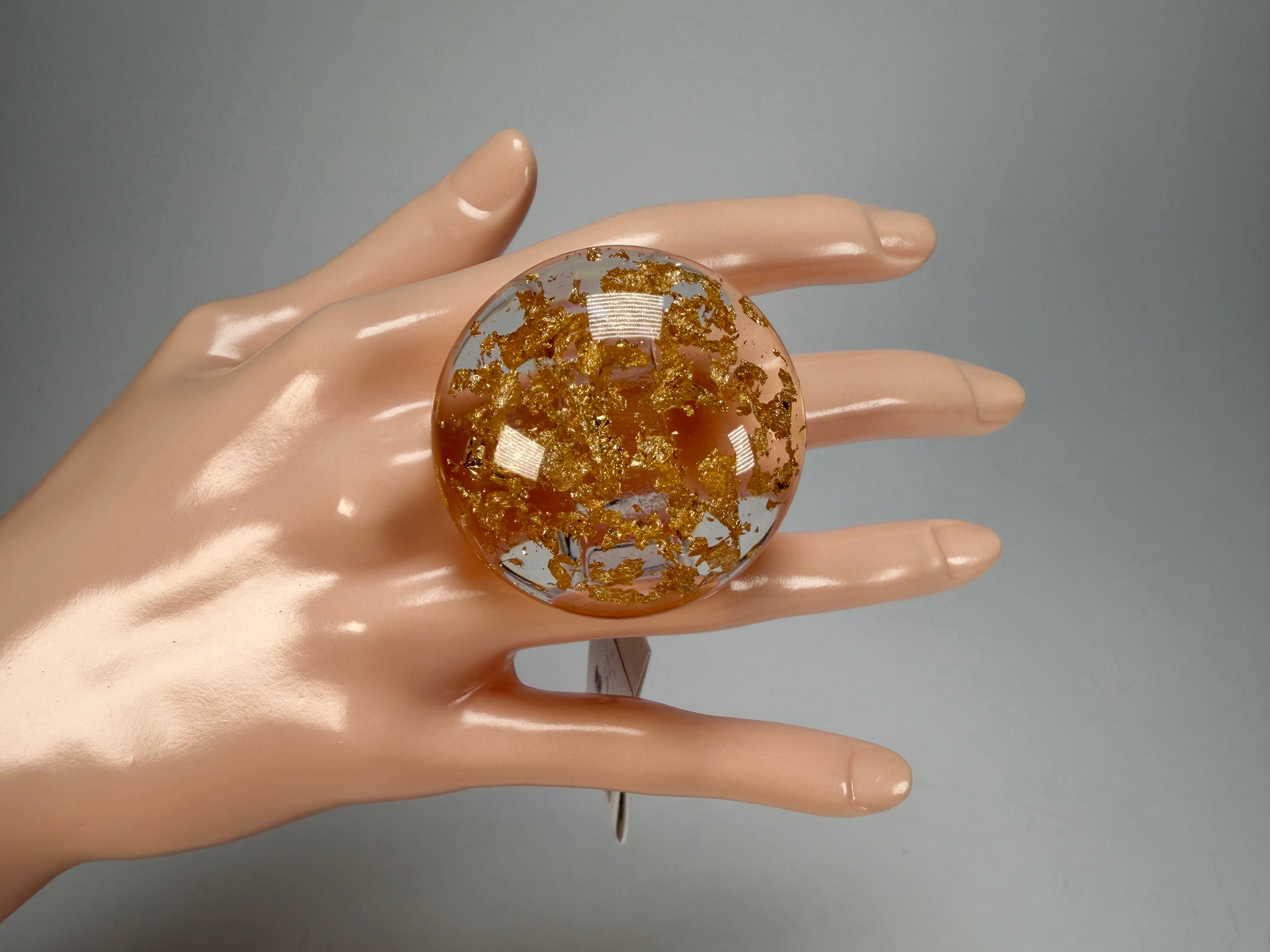 Sobral - Metalique "Moscou Metalique" Resin Ring ( 003605 ) - Size UK S / US 9
