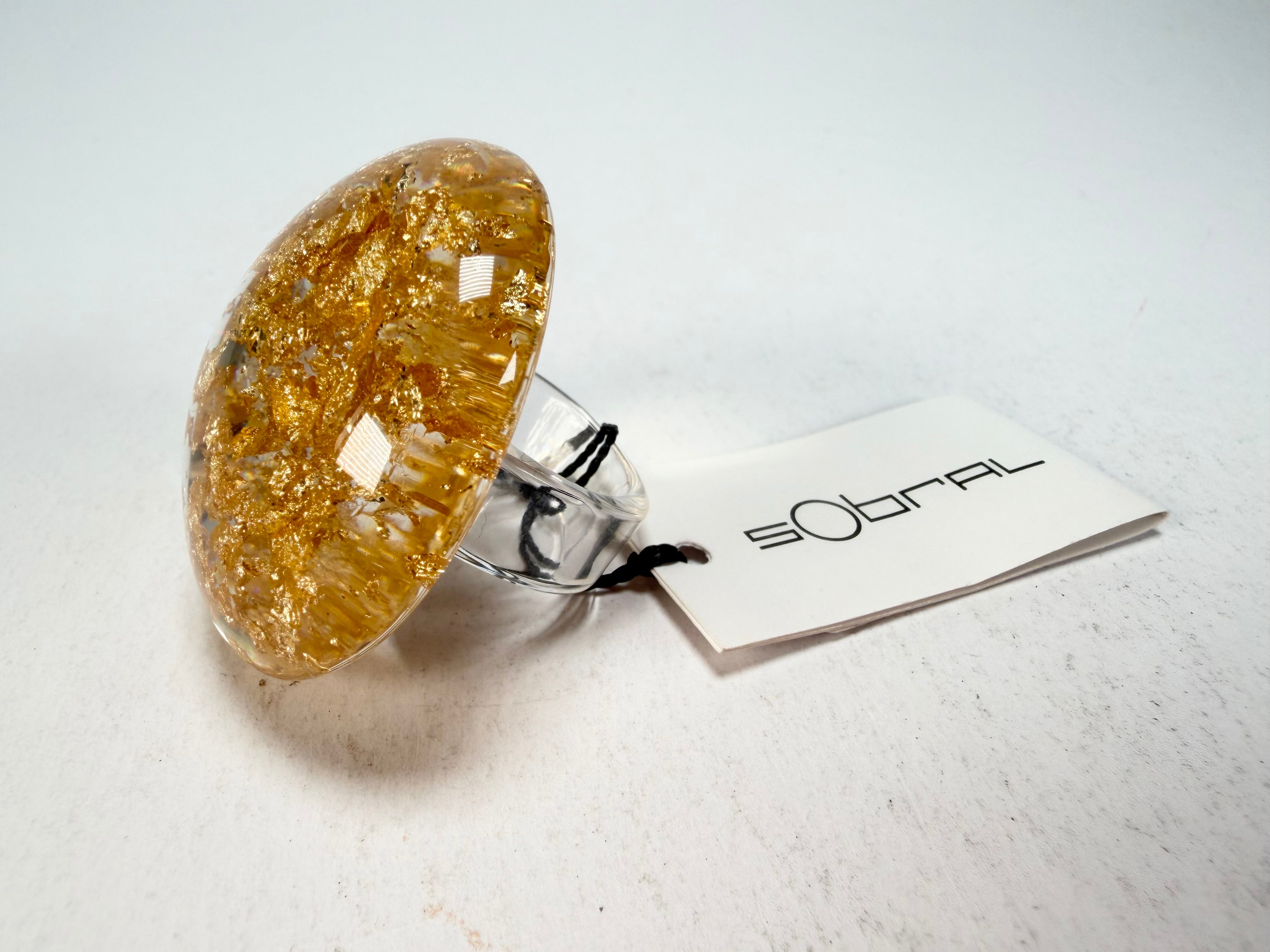 Sobral - Metalique "Moscou Metalique" Resin Ring ( 003605 ) - Size UK S / US 9