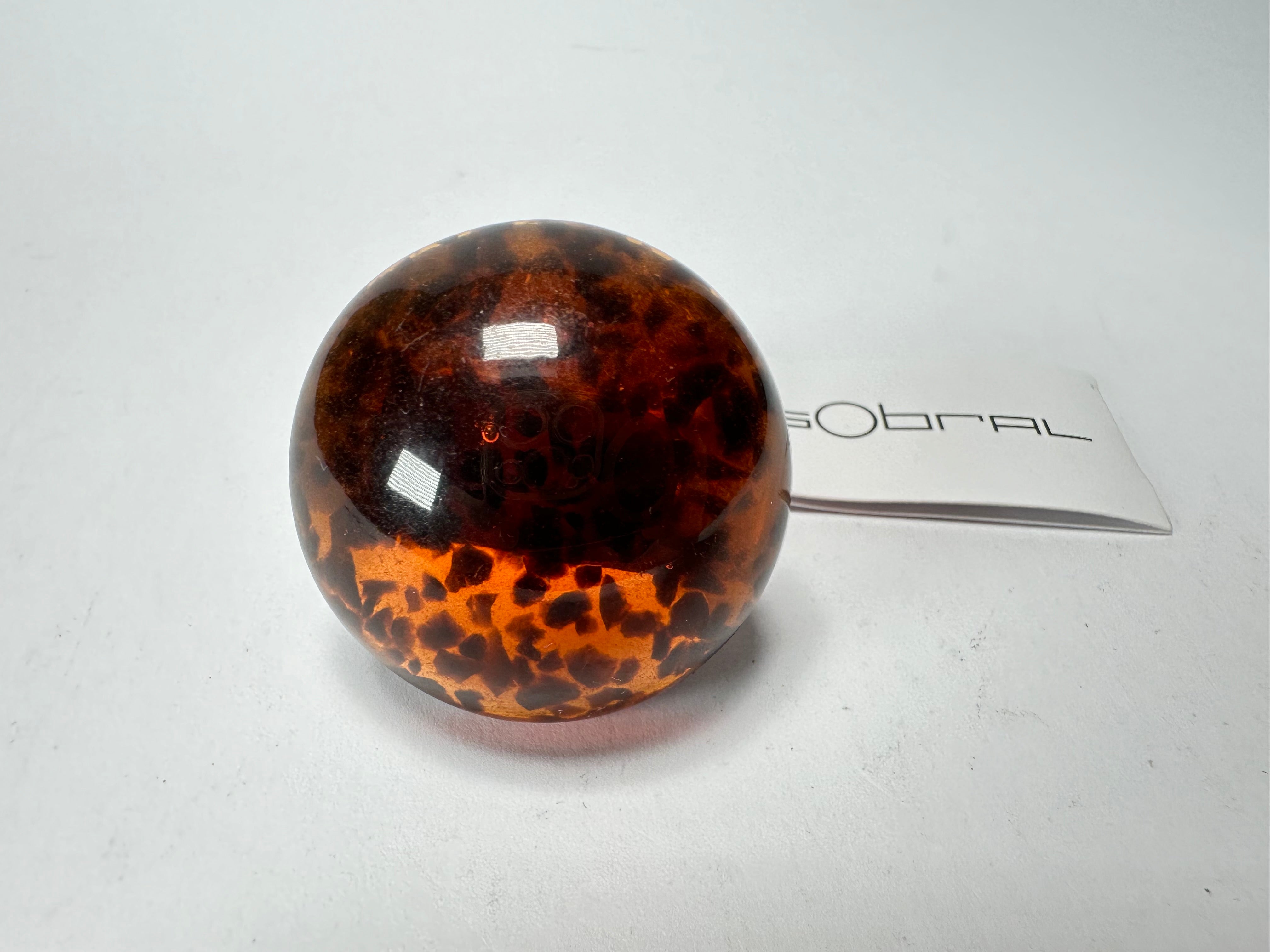 Sobral - Amber "Sintonia Efeitos" Resin Ring ( 003598 ) - Size UK M / US 6.5