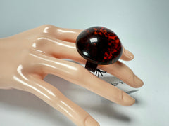 Sobral - Amber "Sintonia Efeitos" Resin Ring ( 003598 ) - Size UK M / US 6.5