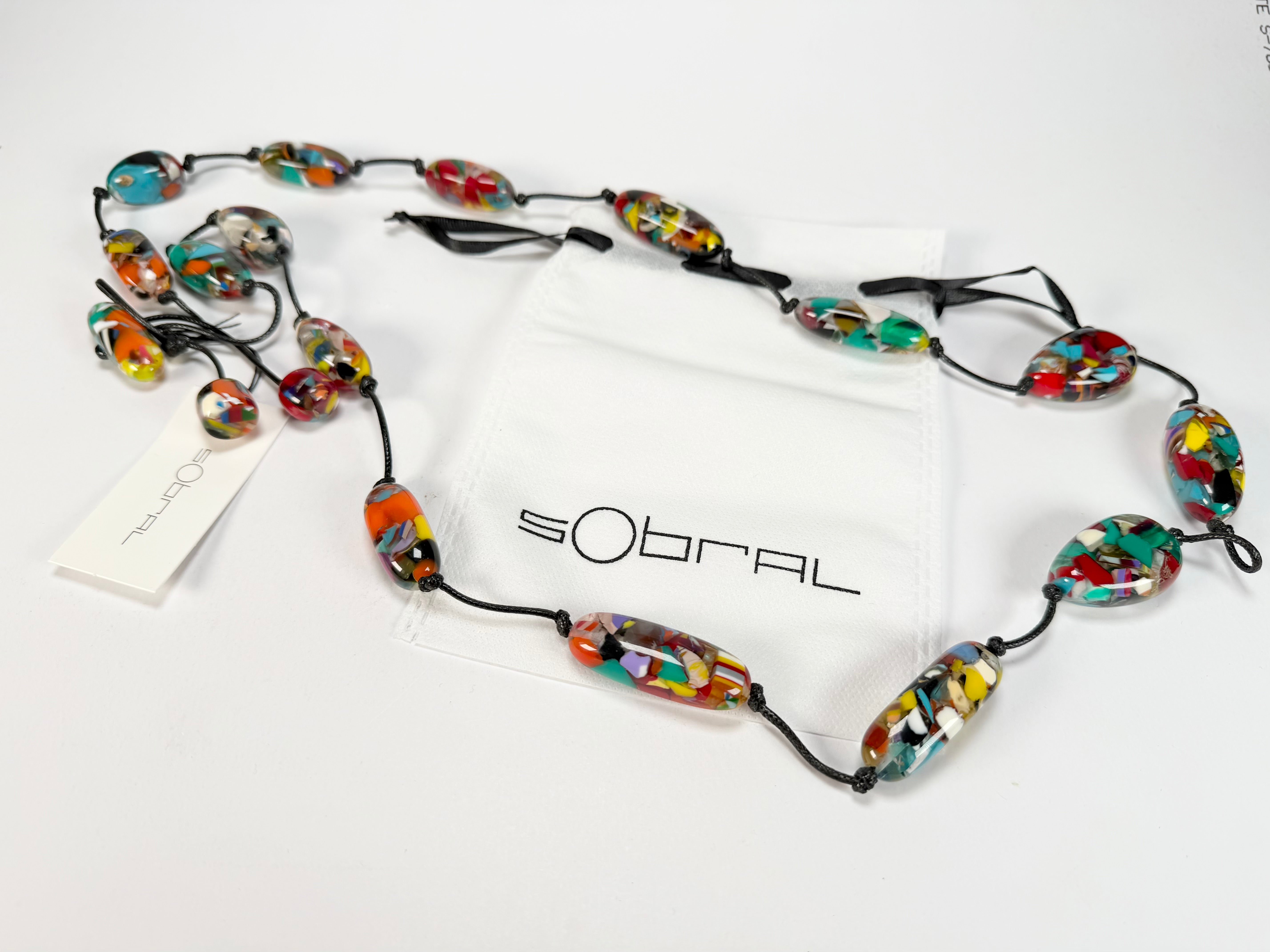 Sobral - Caillou Cristal "Reflexao" Resin Necklace ( 005423 )