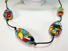 Sobral - Caillou Cristal "Reflexao" Resin Necklace ( 005423 )
