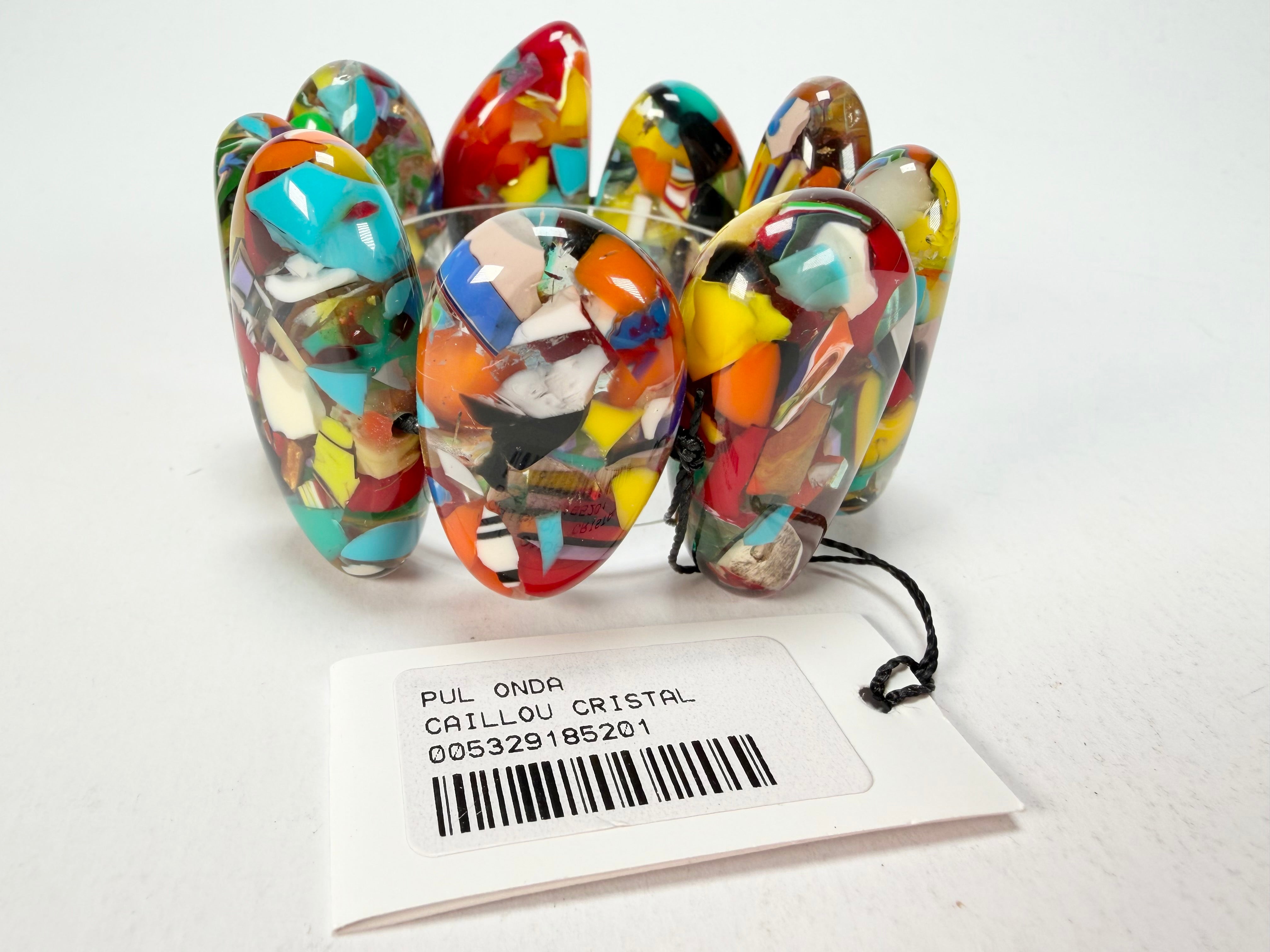Sobral - Caillou Cristal "Onda" Elasticated Resin Bracelet ( 005329 )