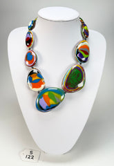Sobral - Multi-Colour "Gabriele K" Resin Necklace ( 003616 )