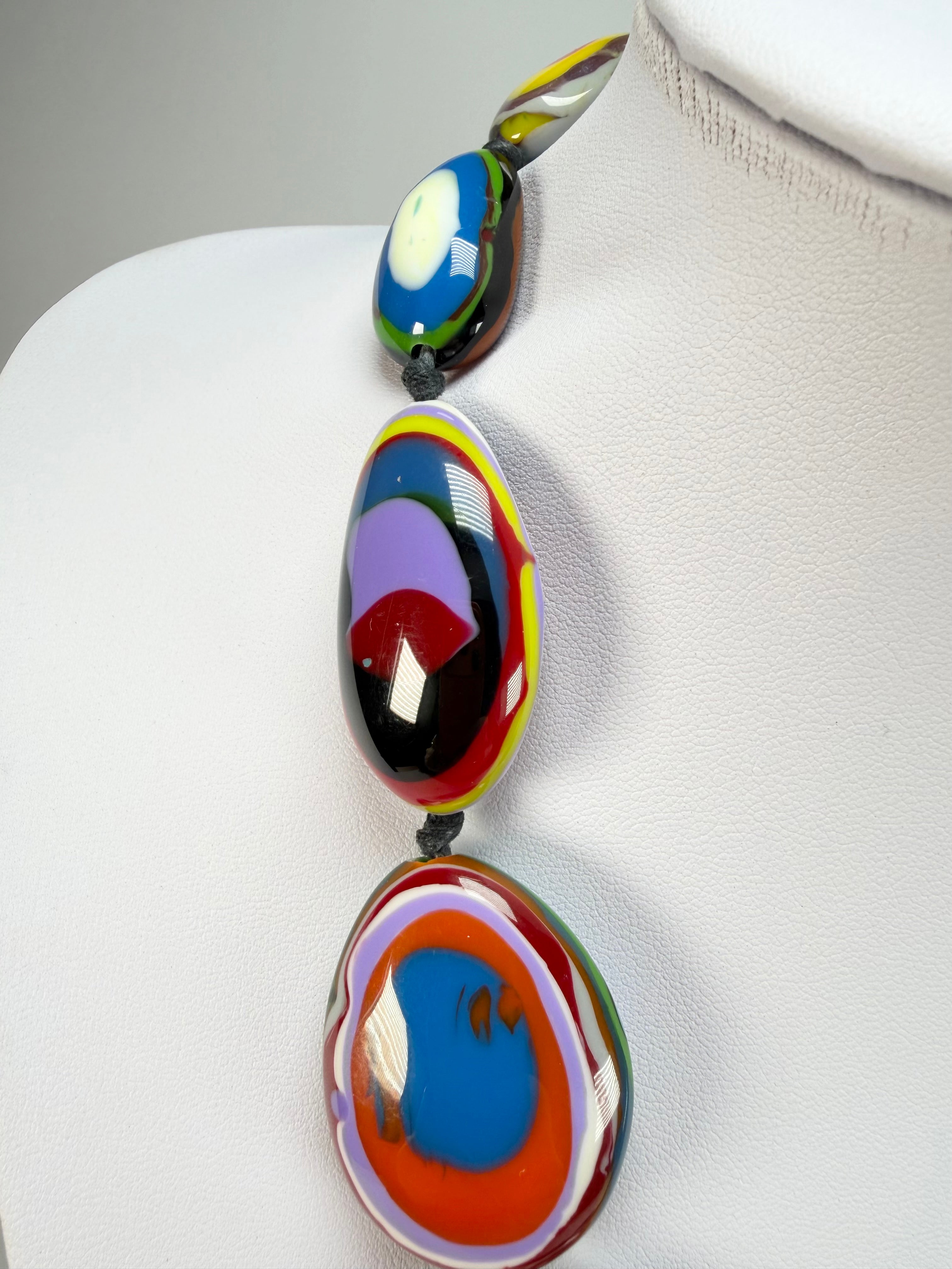 Sobral - Multi-Colour "Gabriele K" Resin Necklace ( 003616 )