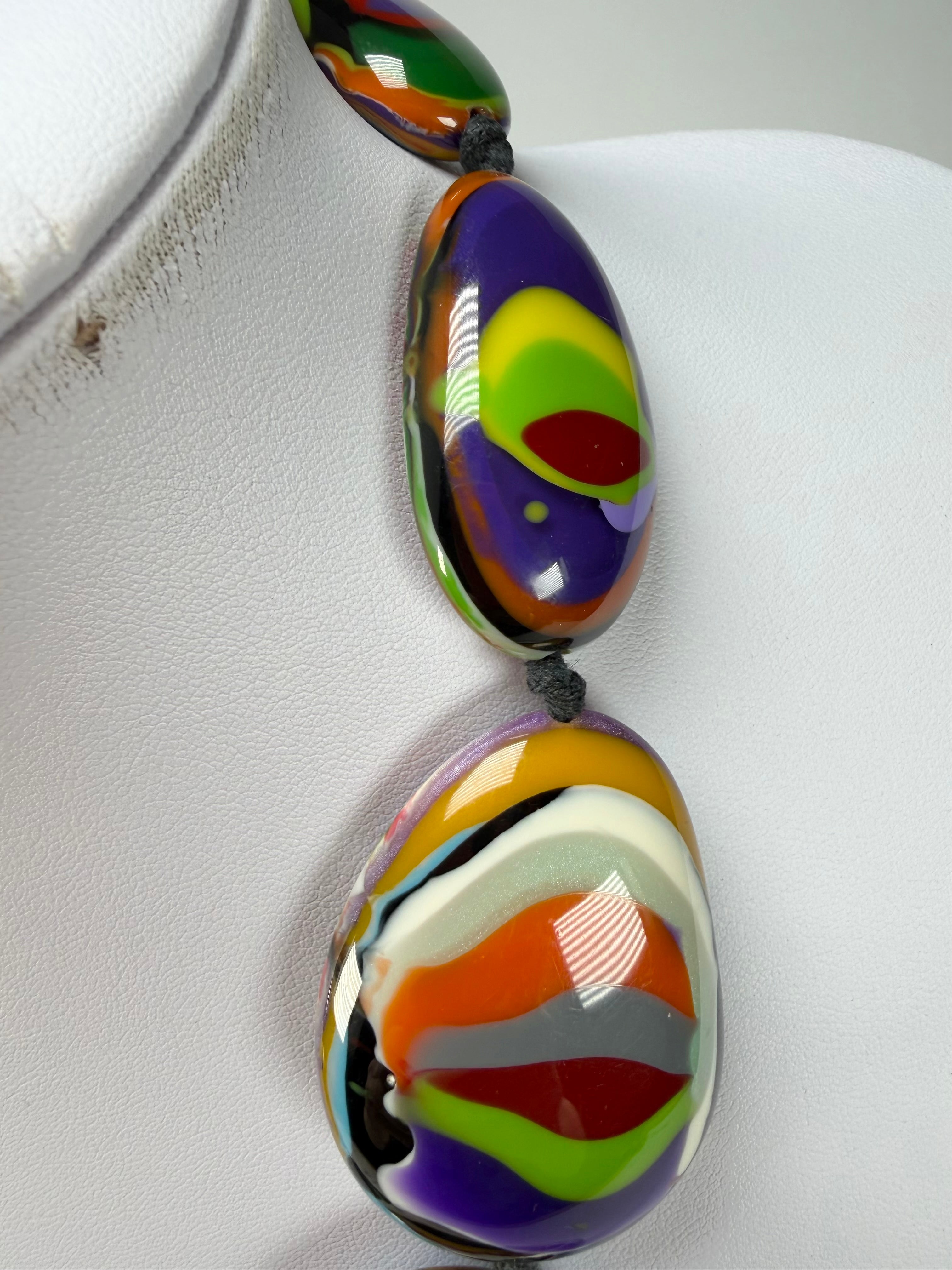 Sobral - Multi-Colour "Gabriele K" Resin Necklace ( 003616 )