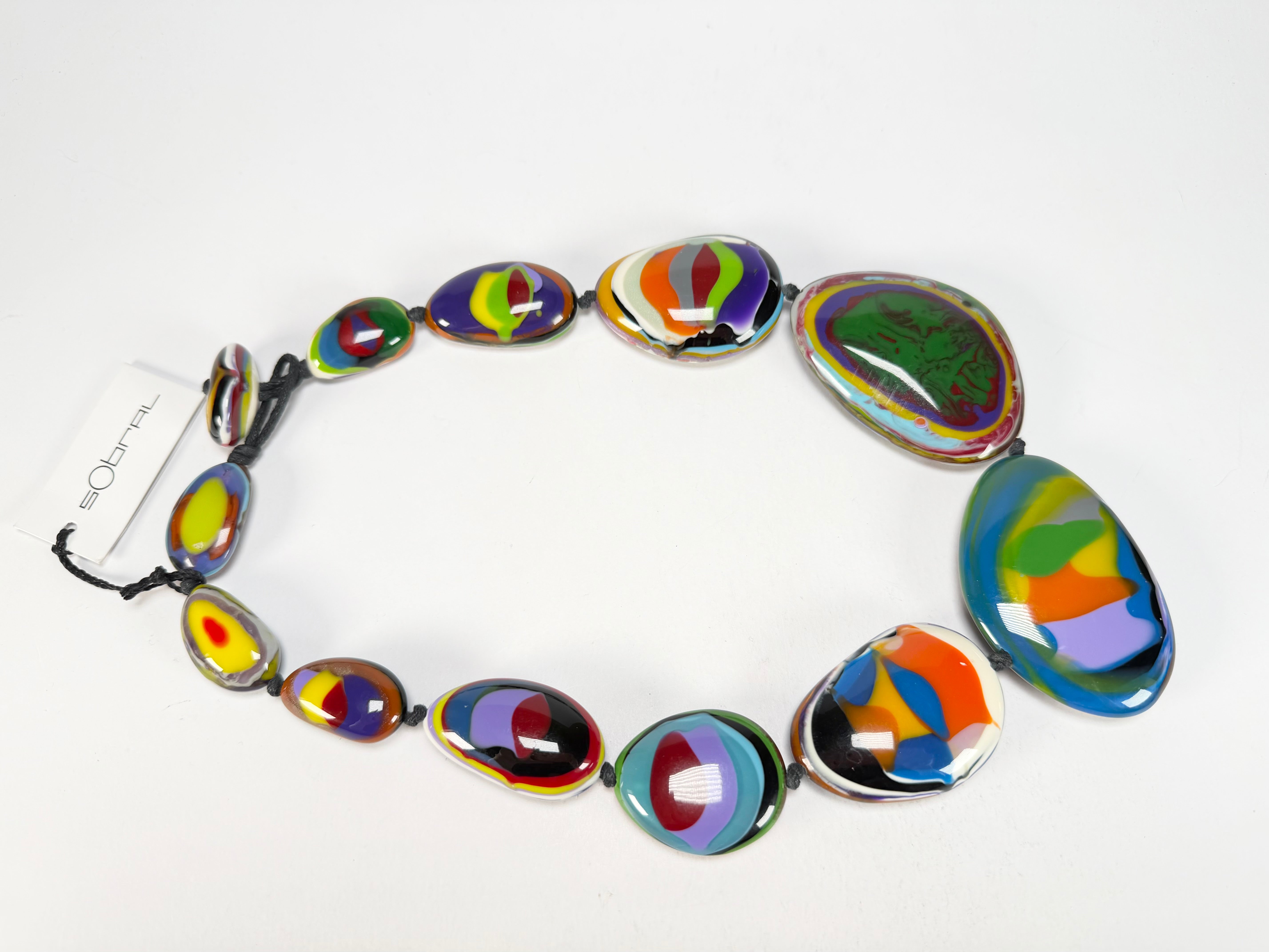Sobral - Multi-Colour "Gabriele K" Resin Necklace ( 003616 )