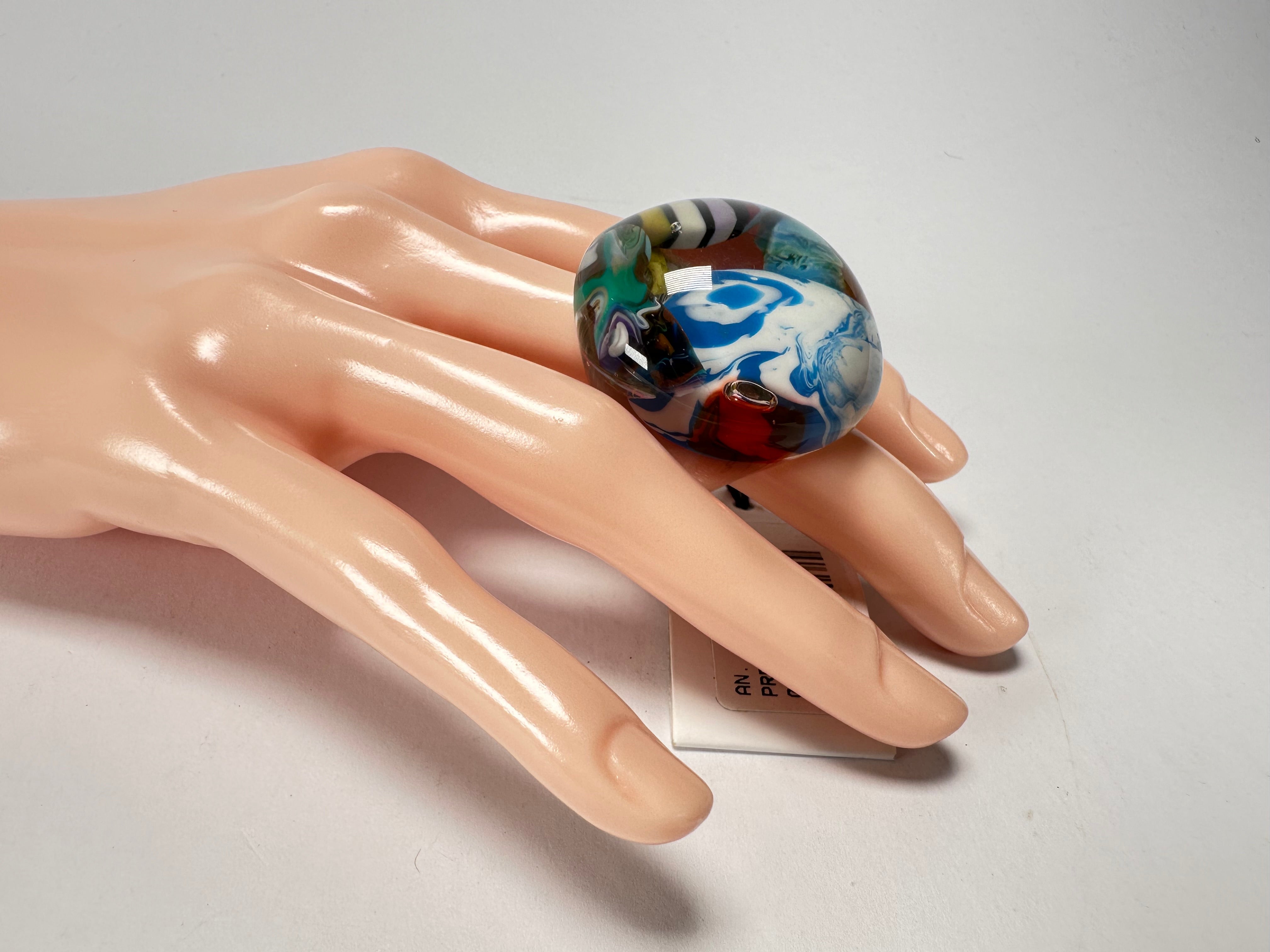 Sobral - Past Present "Corcovado" Resin Ring ( 003259 ) - Size UK N / US 7