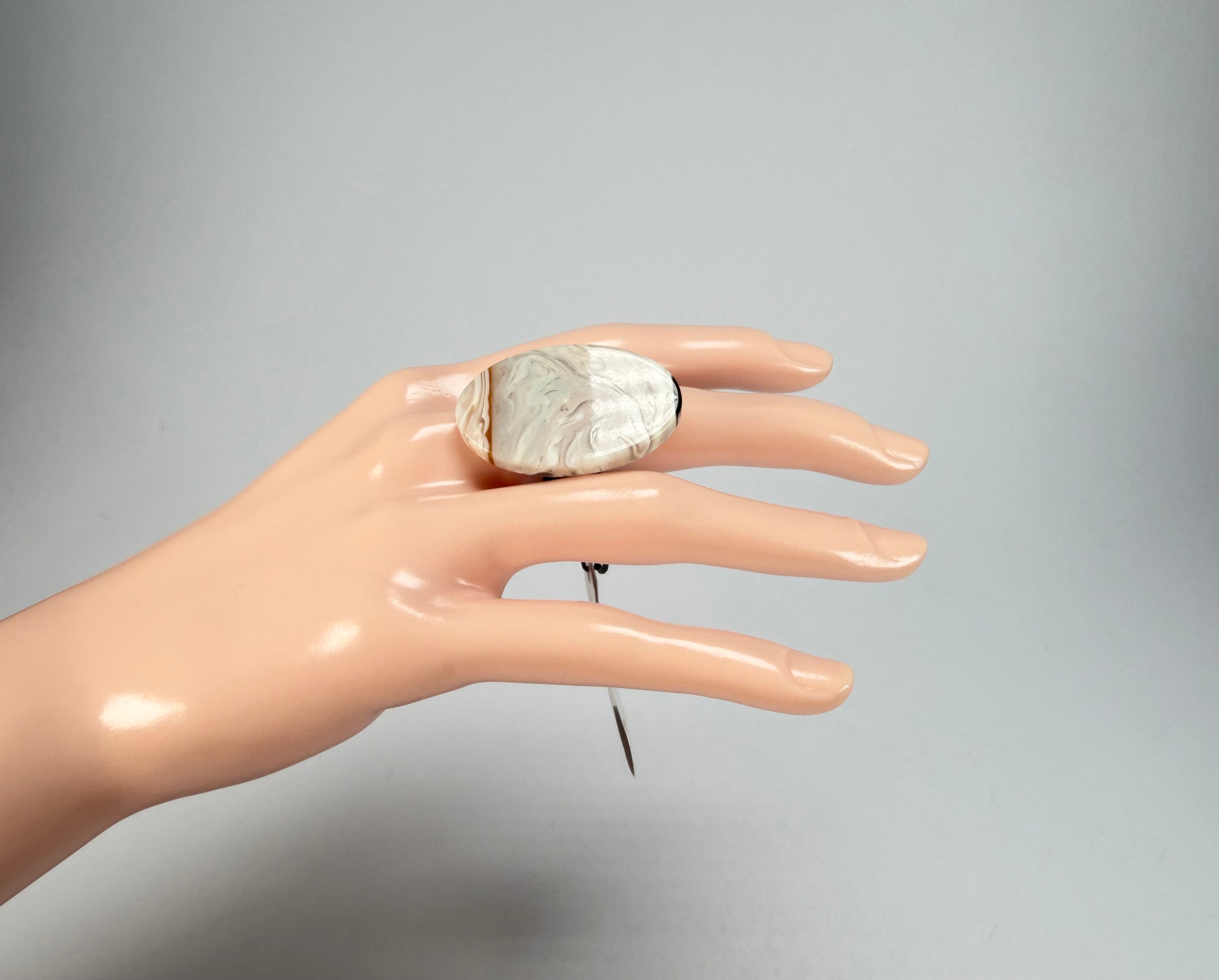Sobral - Lágrima D'or "Pesponto" Resin Ring ( 004925 ) - Size UK S / US 9