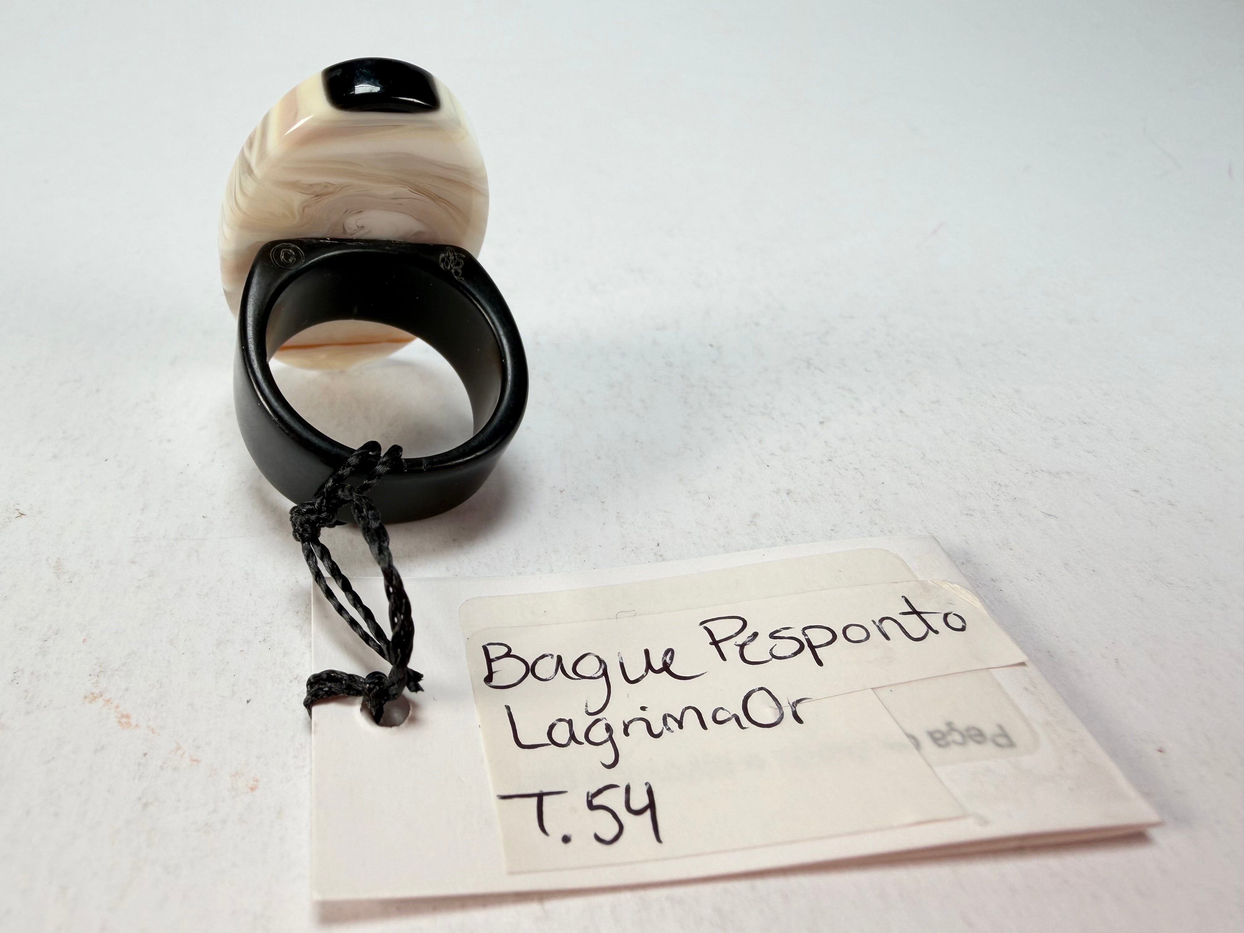 Sobral - Lágrima D'or "Pesponto" Resin Ring ( 004925 ) - Size UK S / US 9