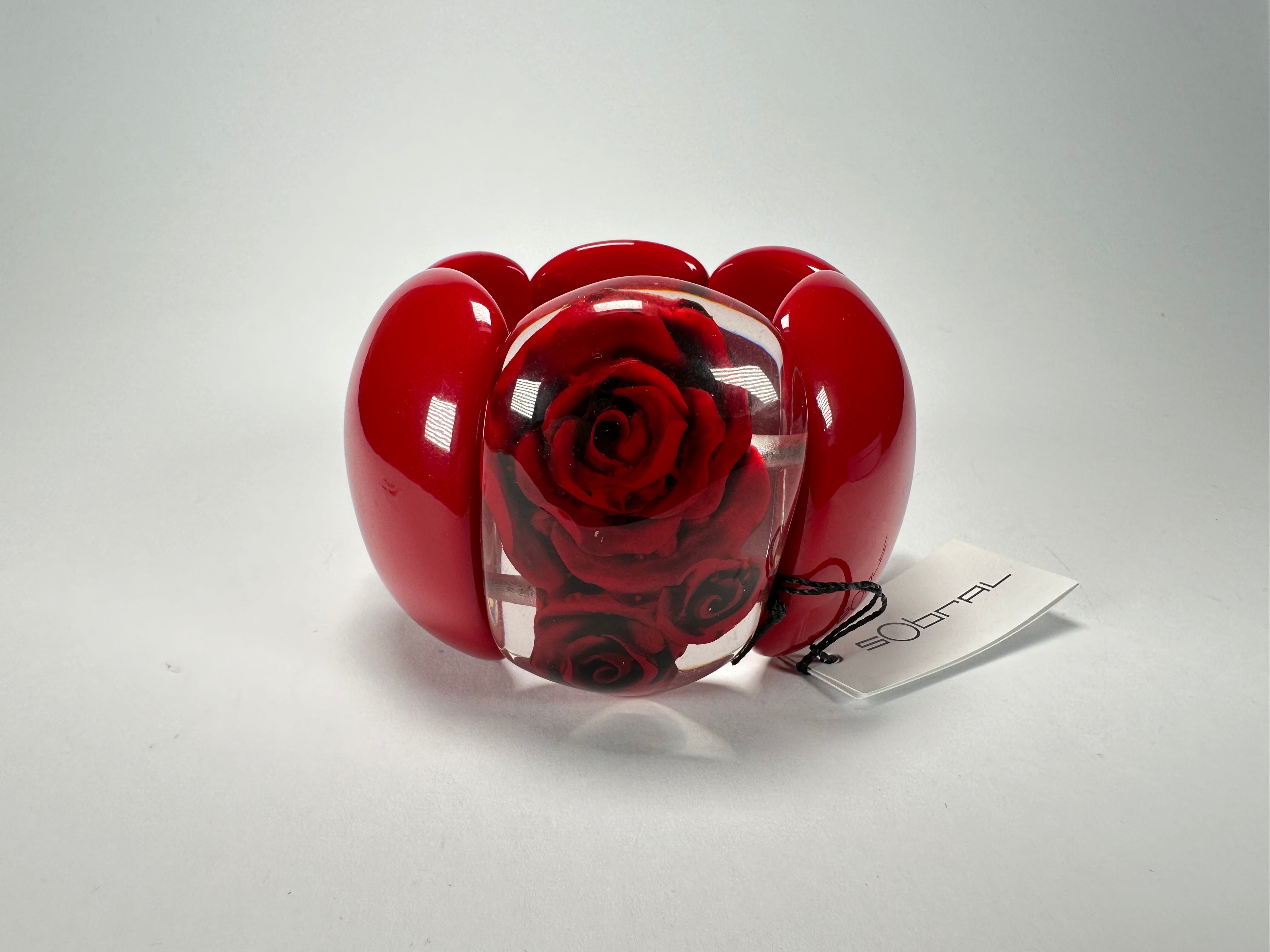 Sobral - Roses "Serena" Elasticated Resin Bracelet ( 003849 )