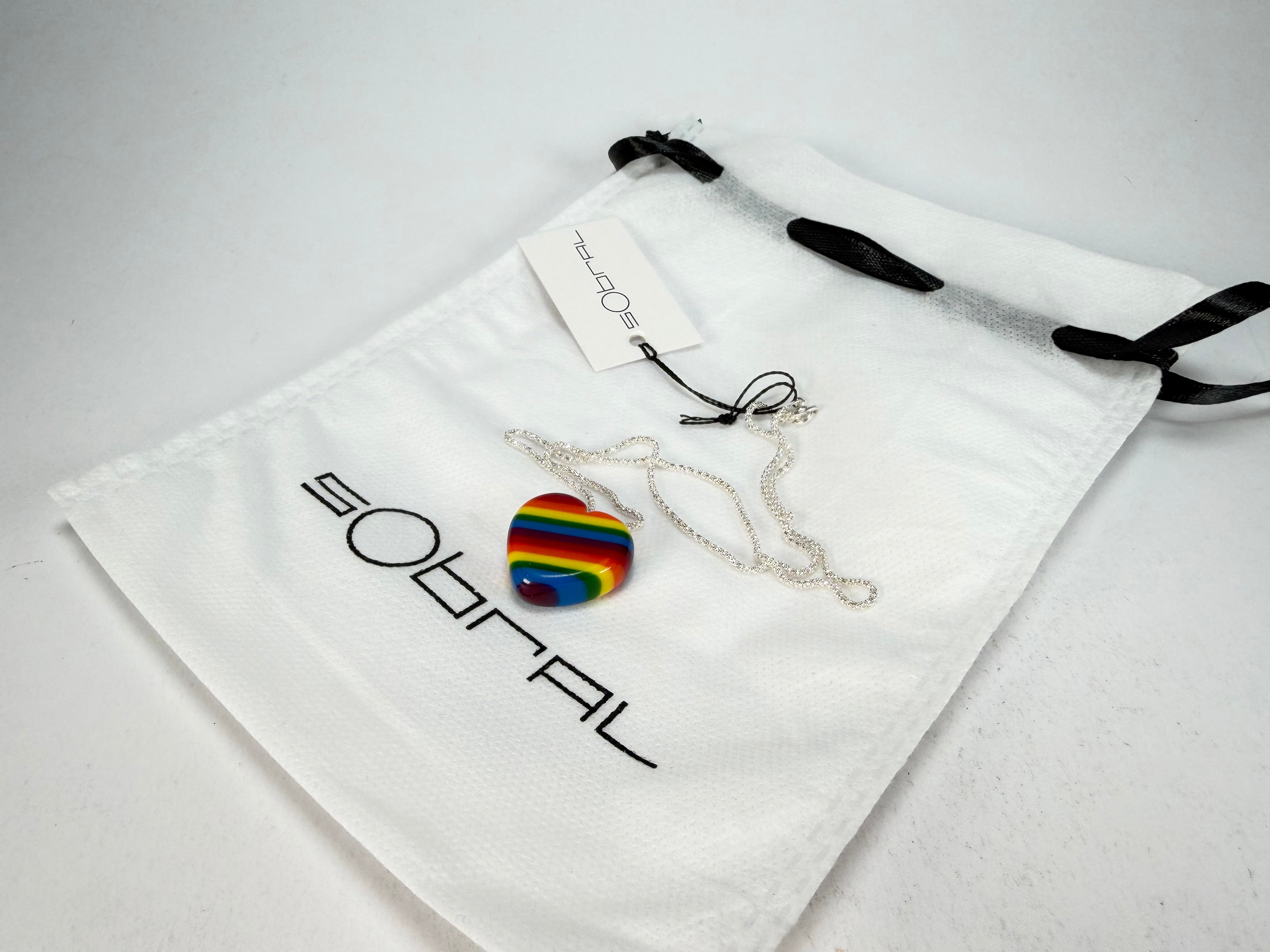 Sobral - Pop Pride "Heart" Resin AG Sliver Necklace ( 005314 )