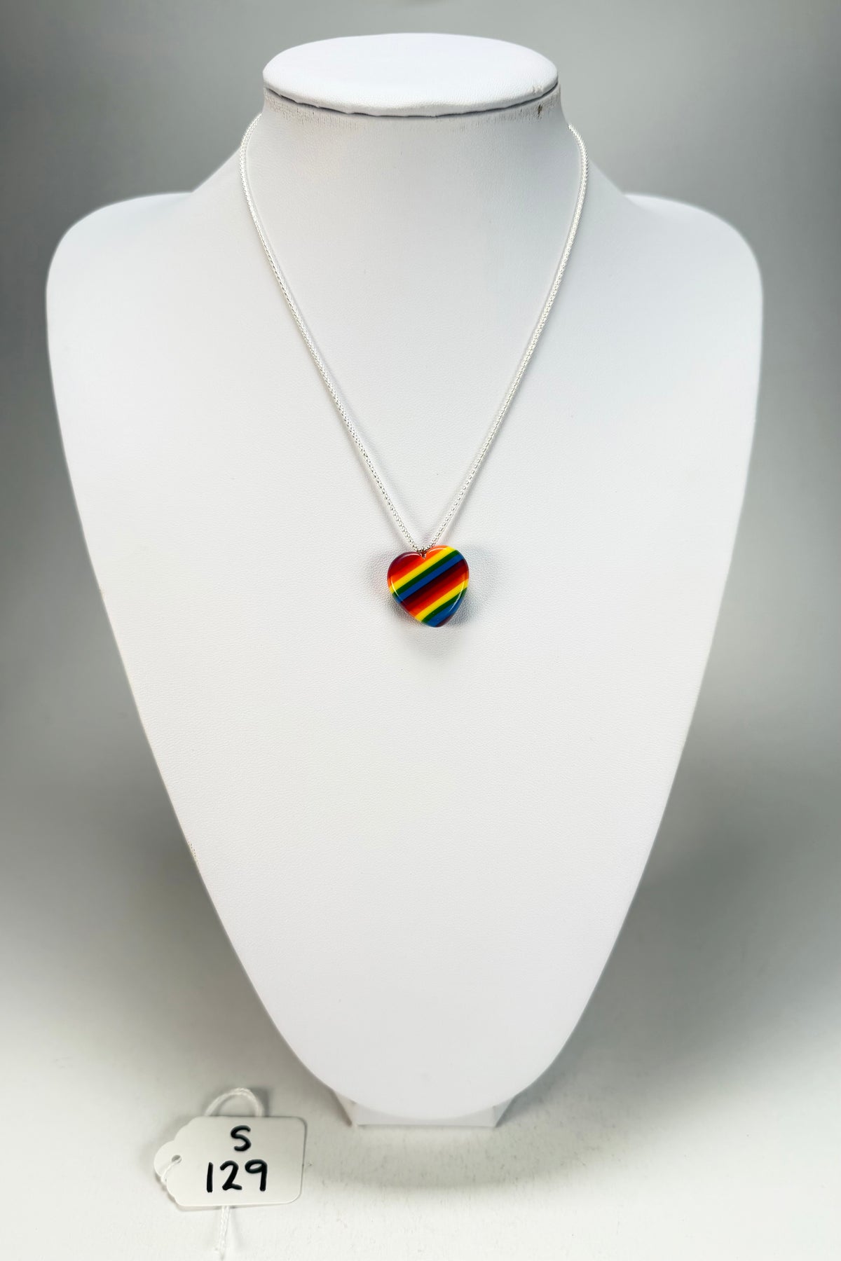Sobral - Pop Pride "Heart" Resin AG Sliver Necklace ( 005314 )