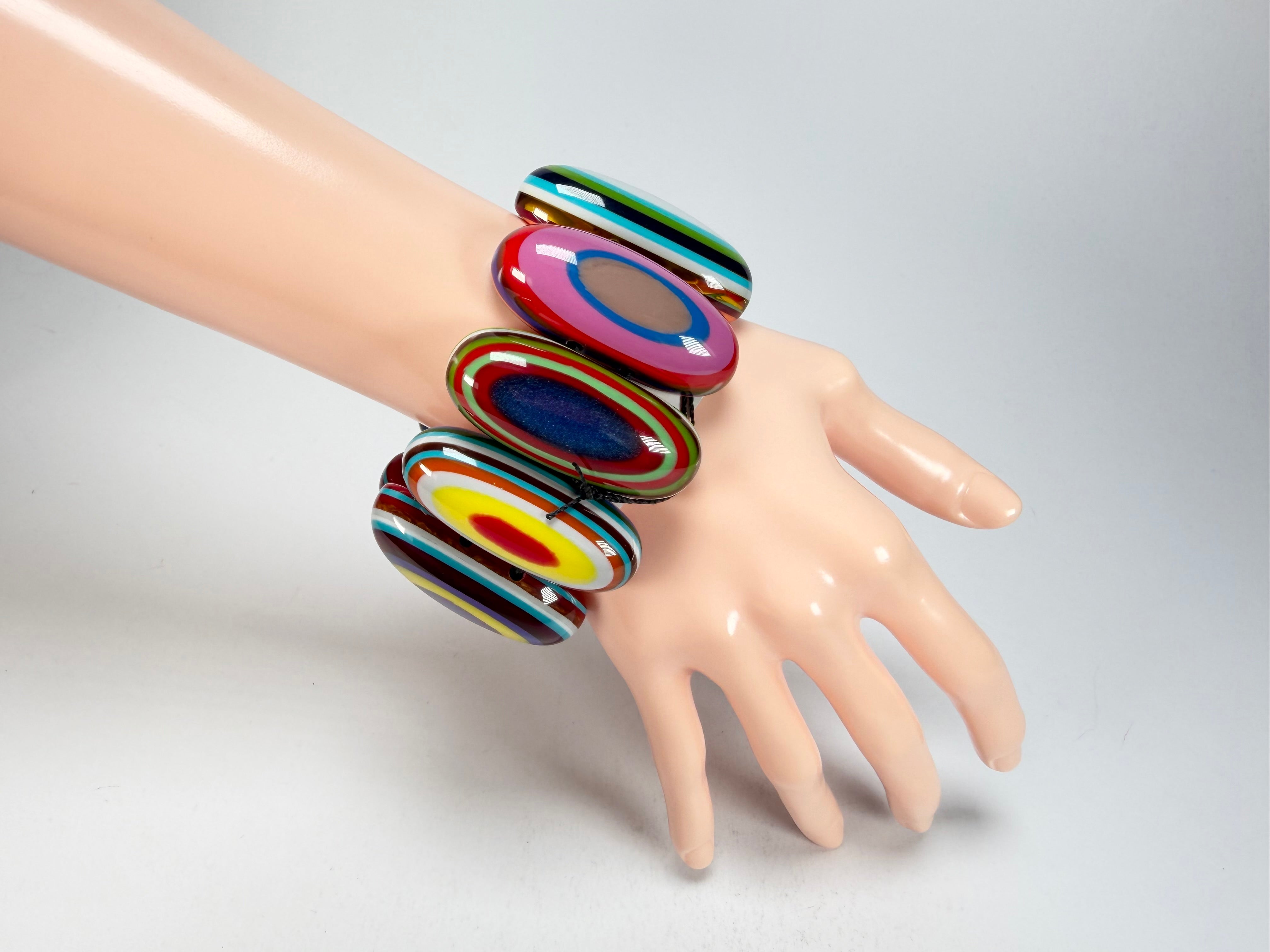 Sobral - Pop Art "Andy" Elasticated Resin Bracelet ( 005467 )