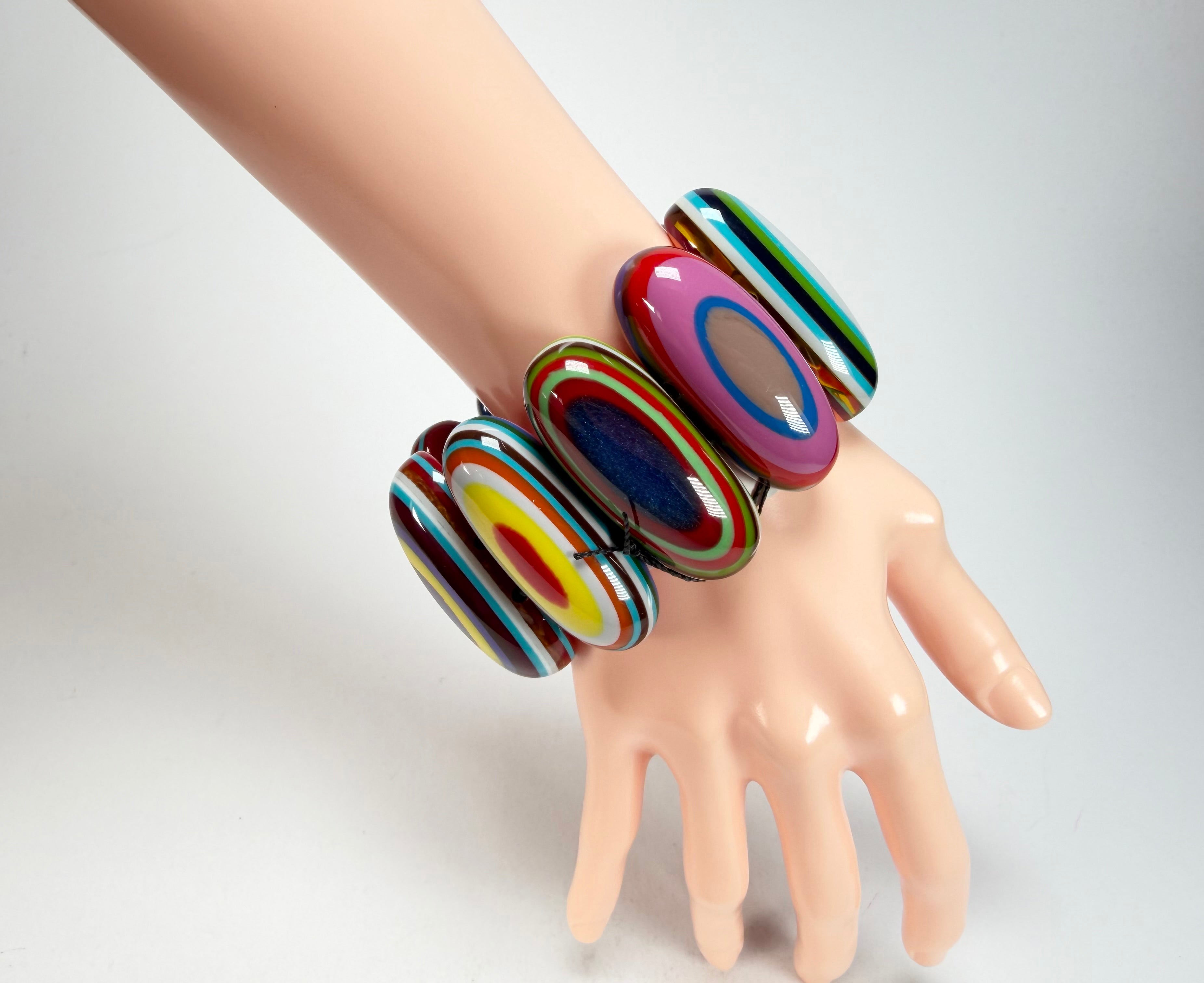 Sobral - Pop Art "Andy" Elasticated Resin Bracelet ( 005467 )