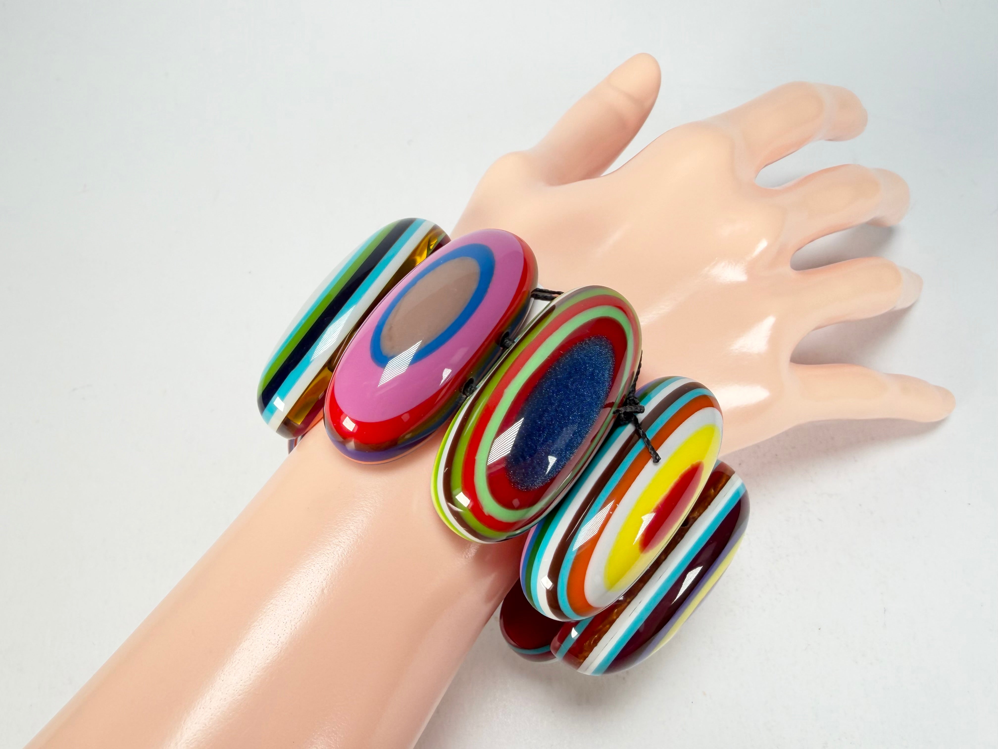 Sobral - Pop Art "Andy" Elasticated Resin Bracelet ( 005467 )
