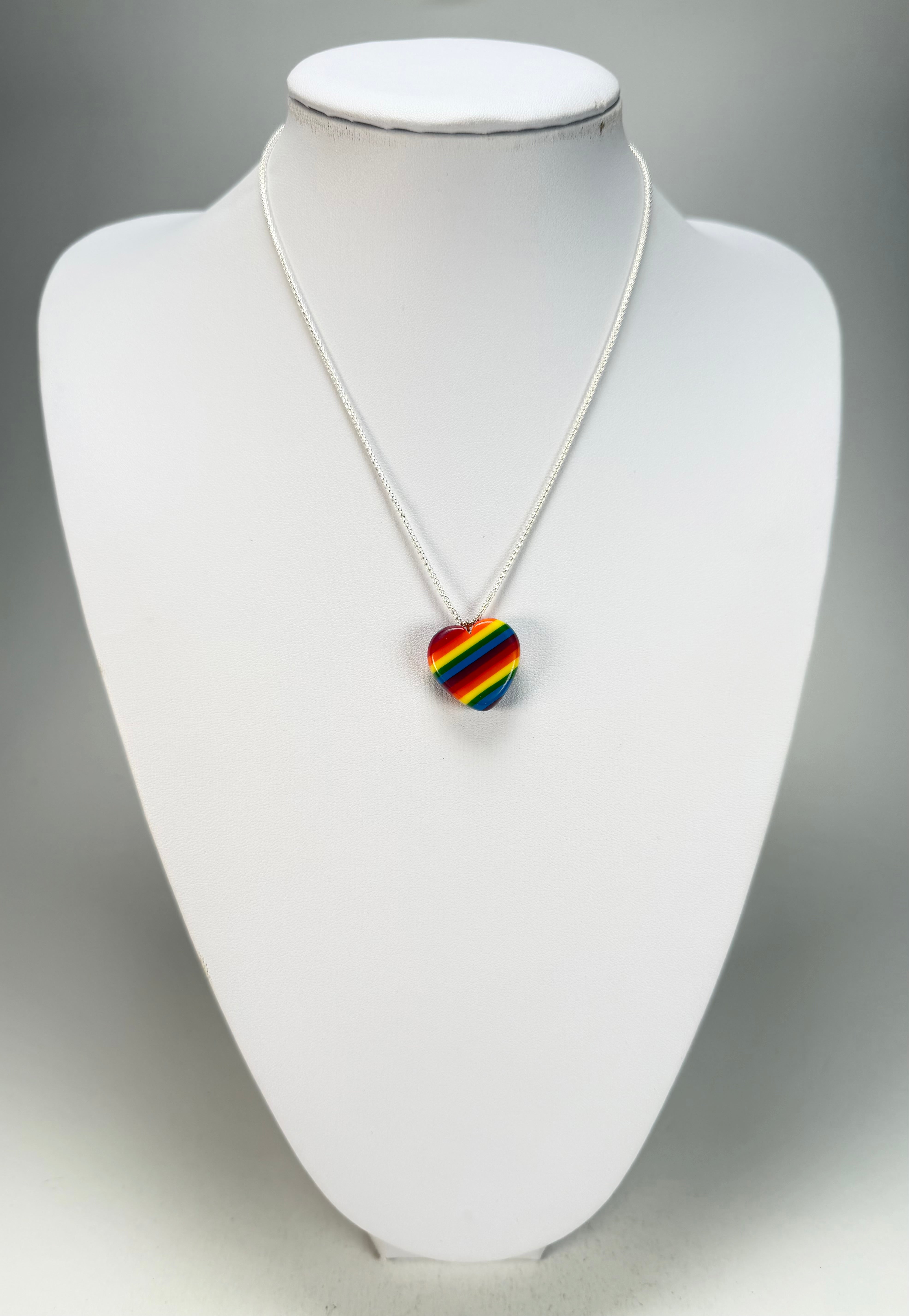 Sobral - Pop Pride "Heart" Resin AG Sliver Necklace ( 005314 )