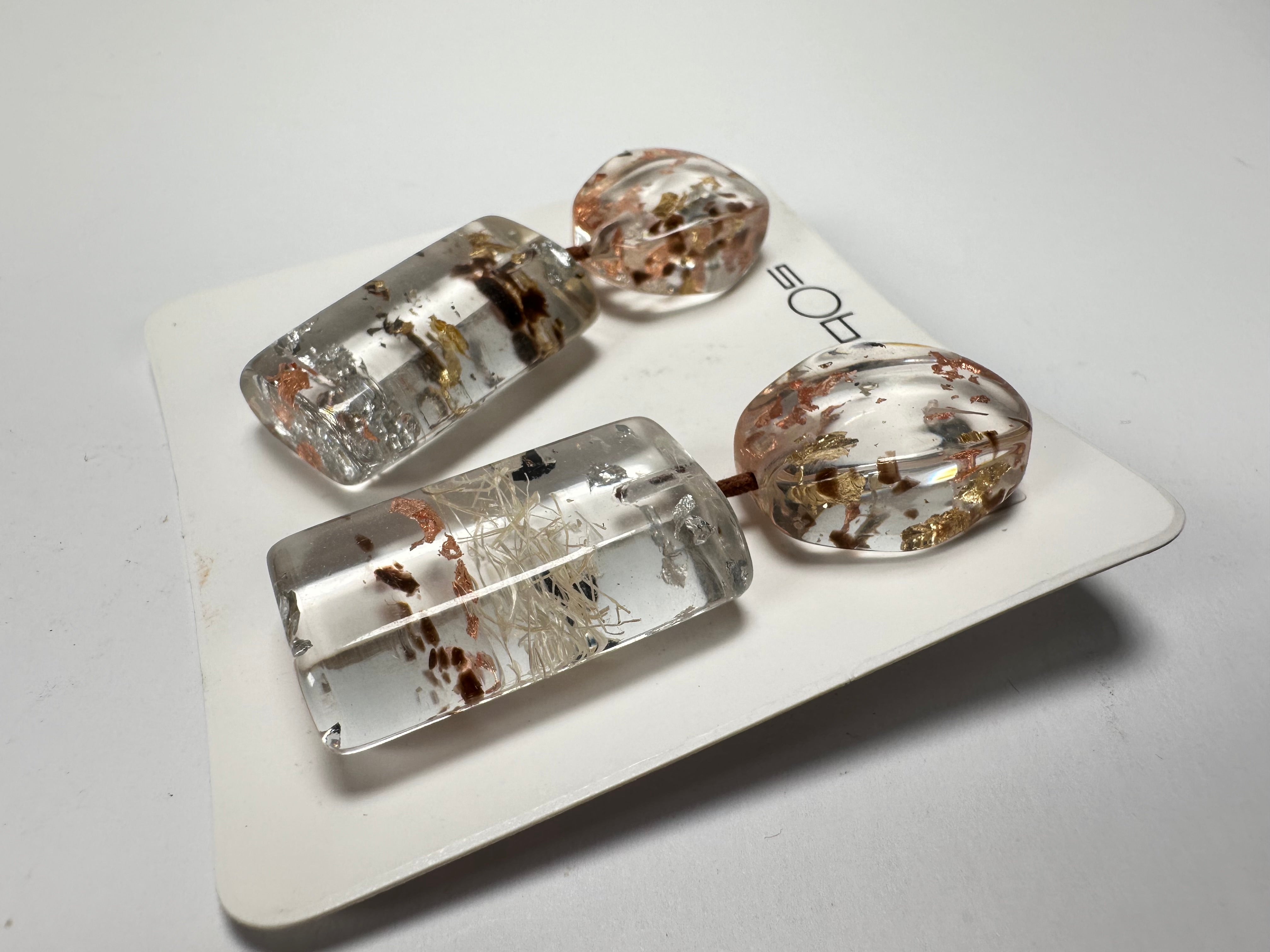 Sobral - Minas Gerais "Araxá" Resin Earrings ( 005407 )