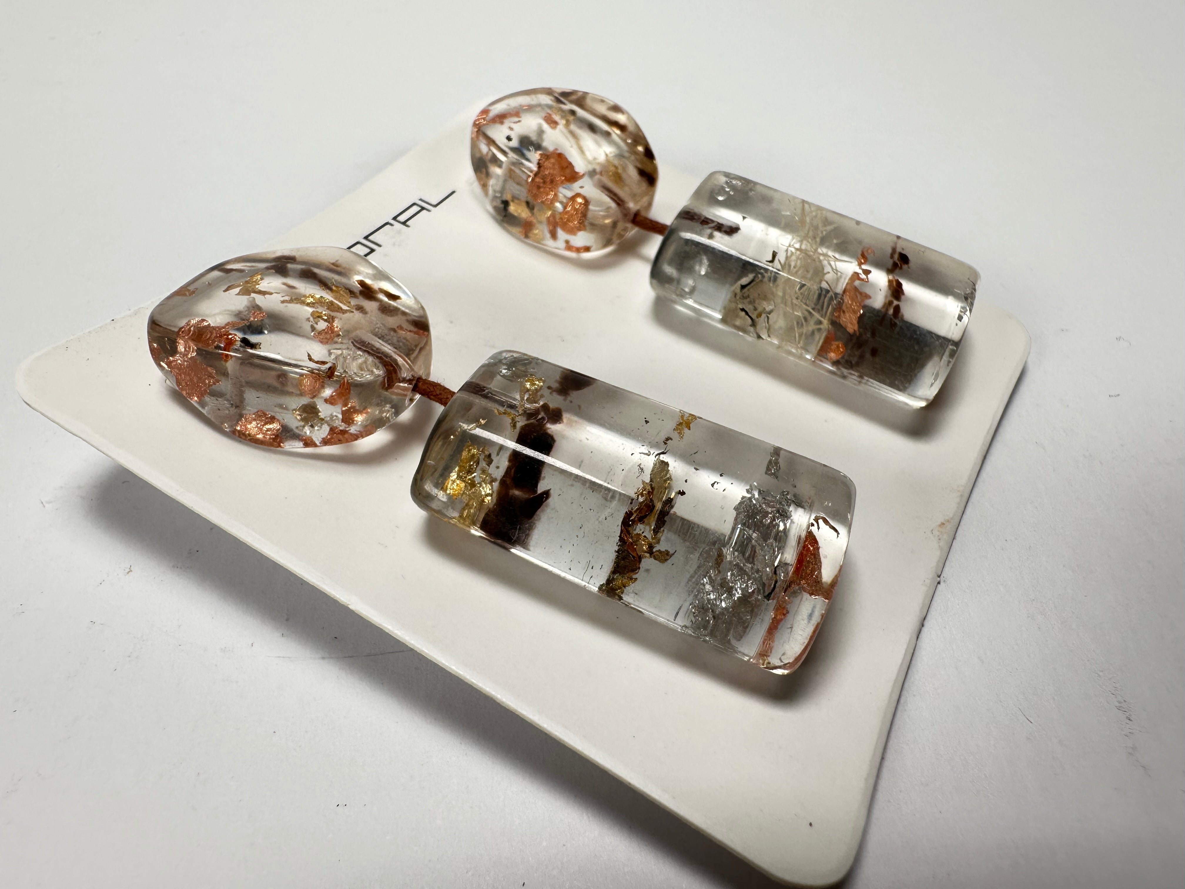 Sobral - Minas Gerais "Araxá" Resin Earrings ( 005407 )