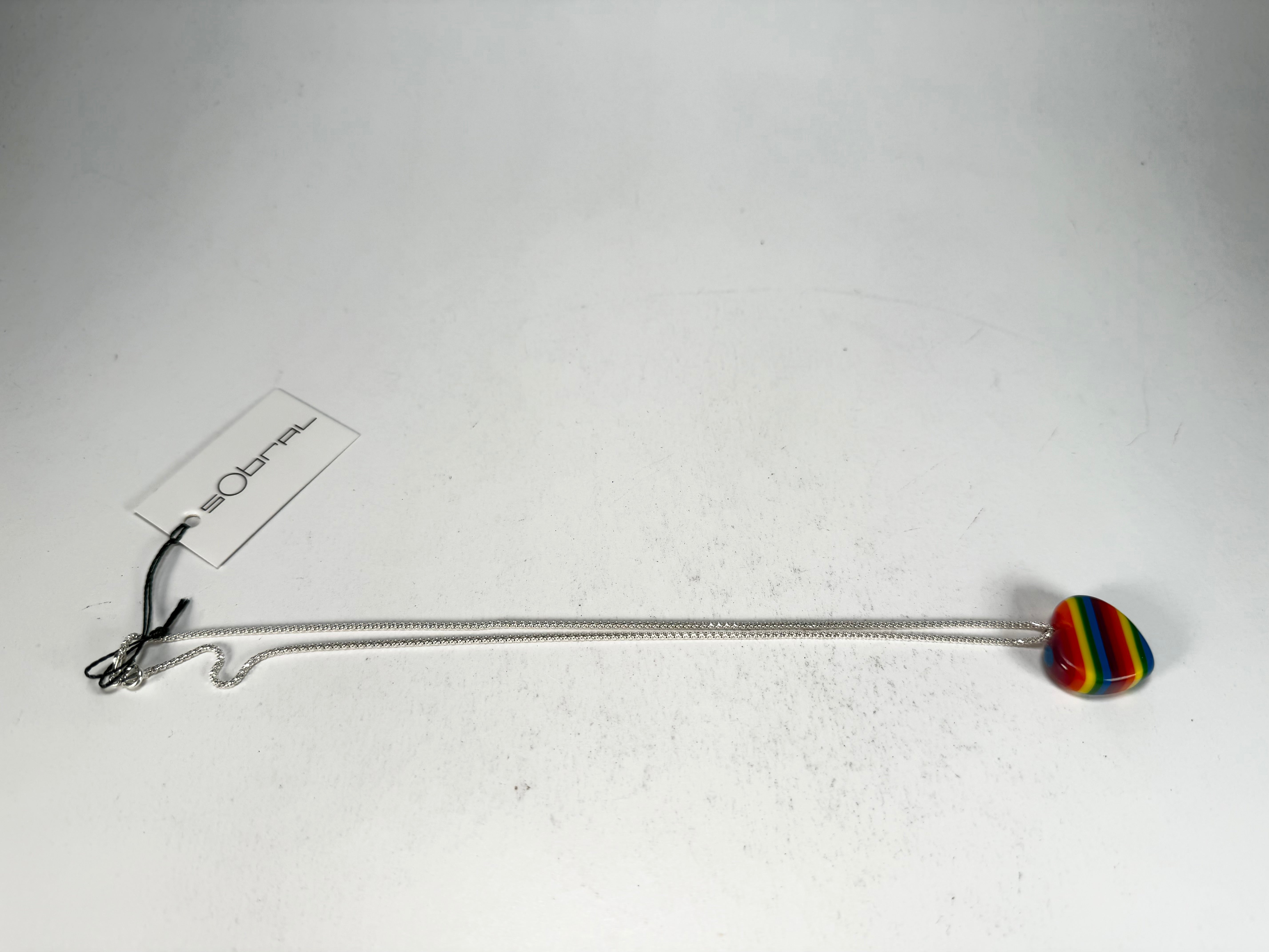 Sobral - Pop Pride "Heart" Resin AG Sliver Necklace ( 005314 )