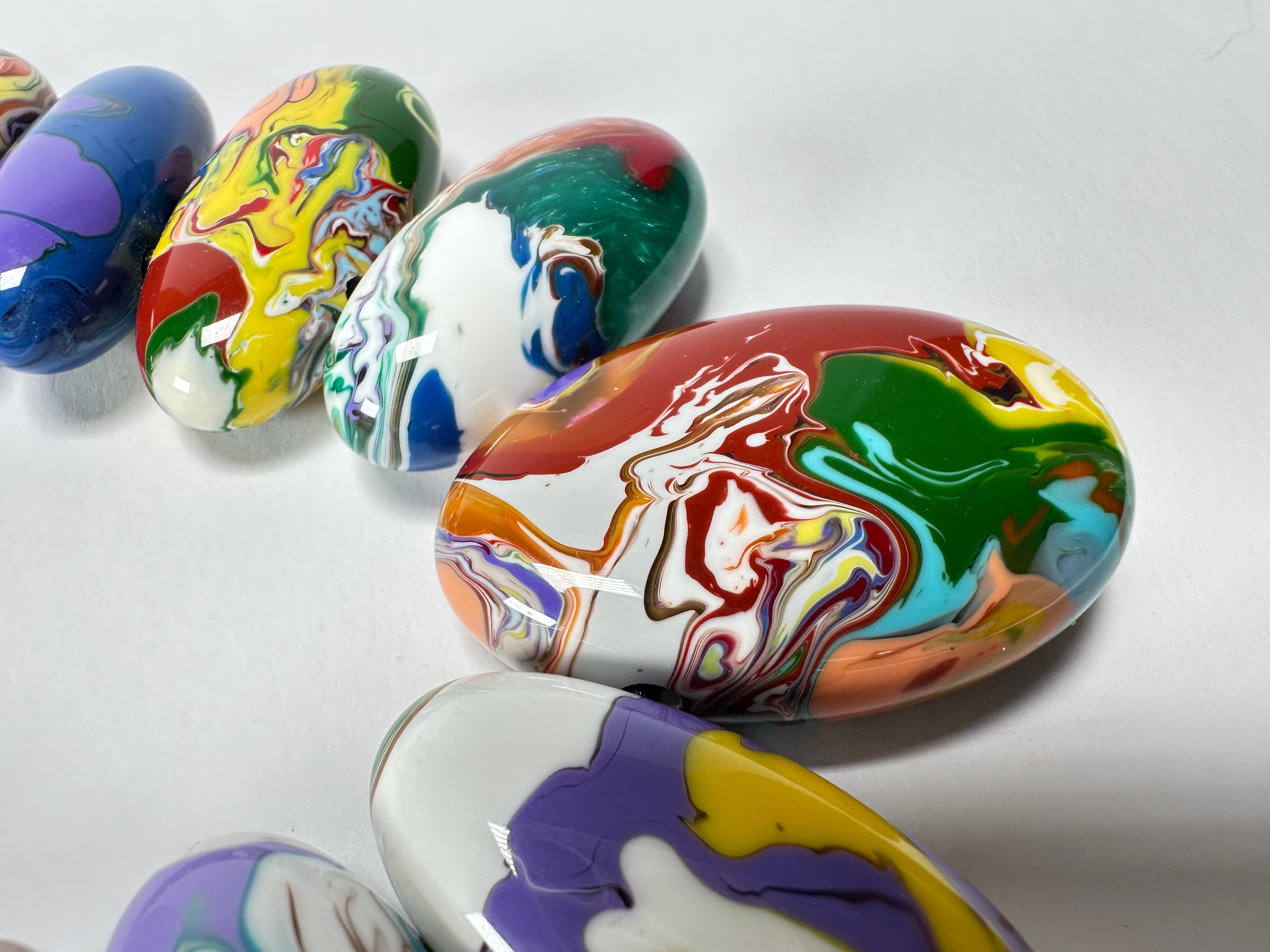 Sobral - Multi-Colour "Monica Efeitos" Pollock Resin Necklace ( 005412 )