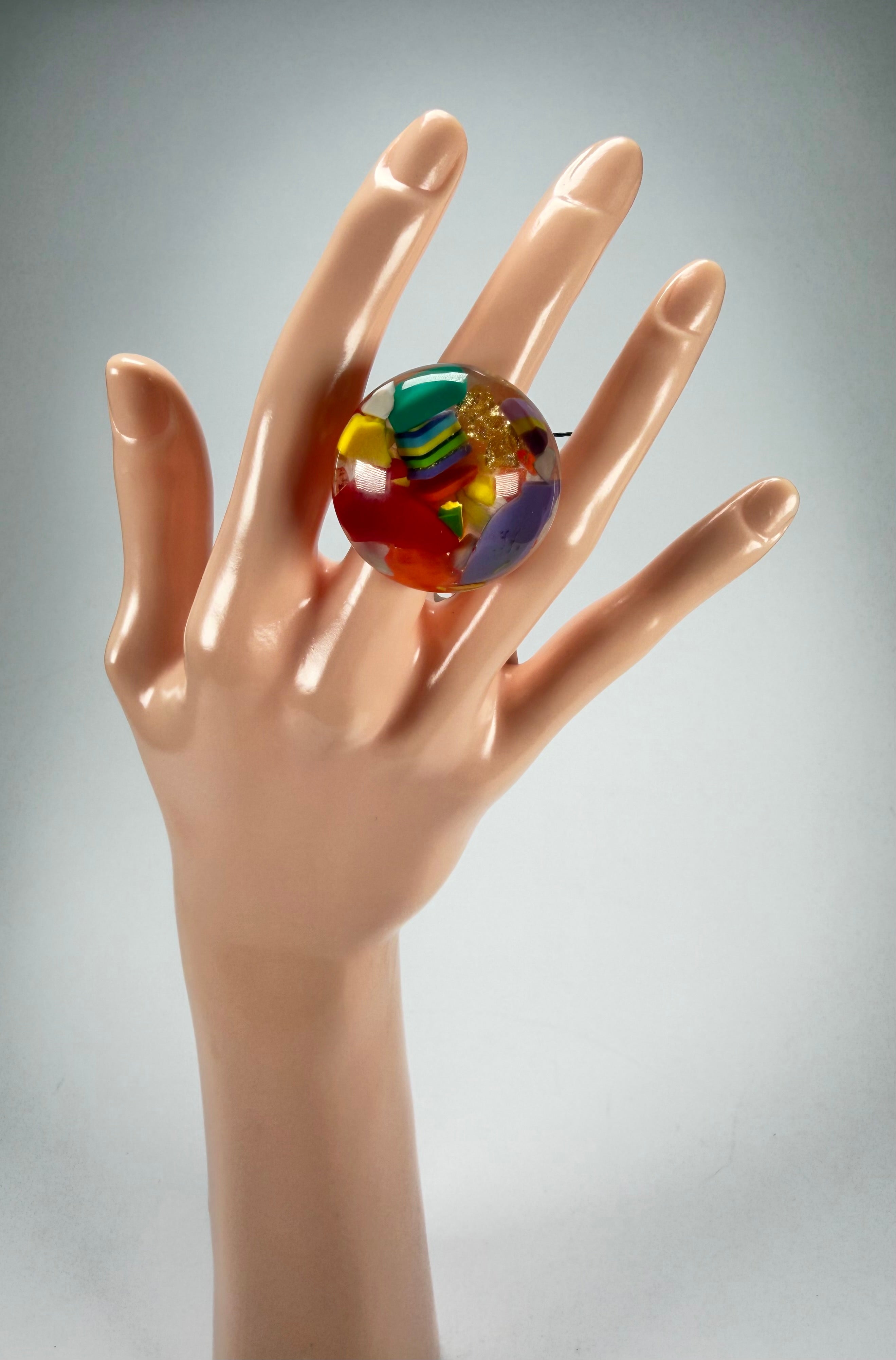 Sobral - Past Present "Corcovado" Resin Ring ( 003259 ) - Size UK P / US 7.5