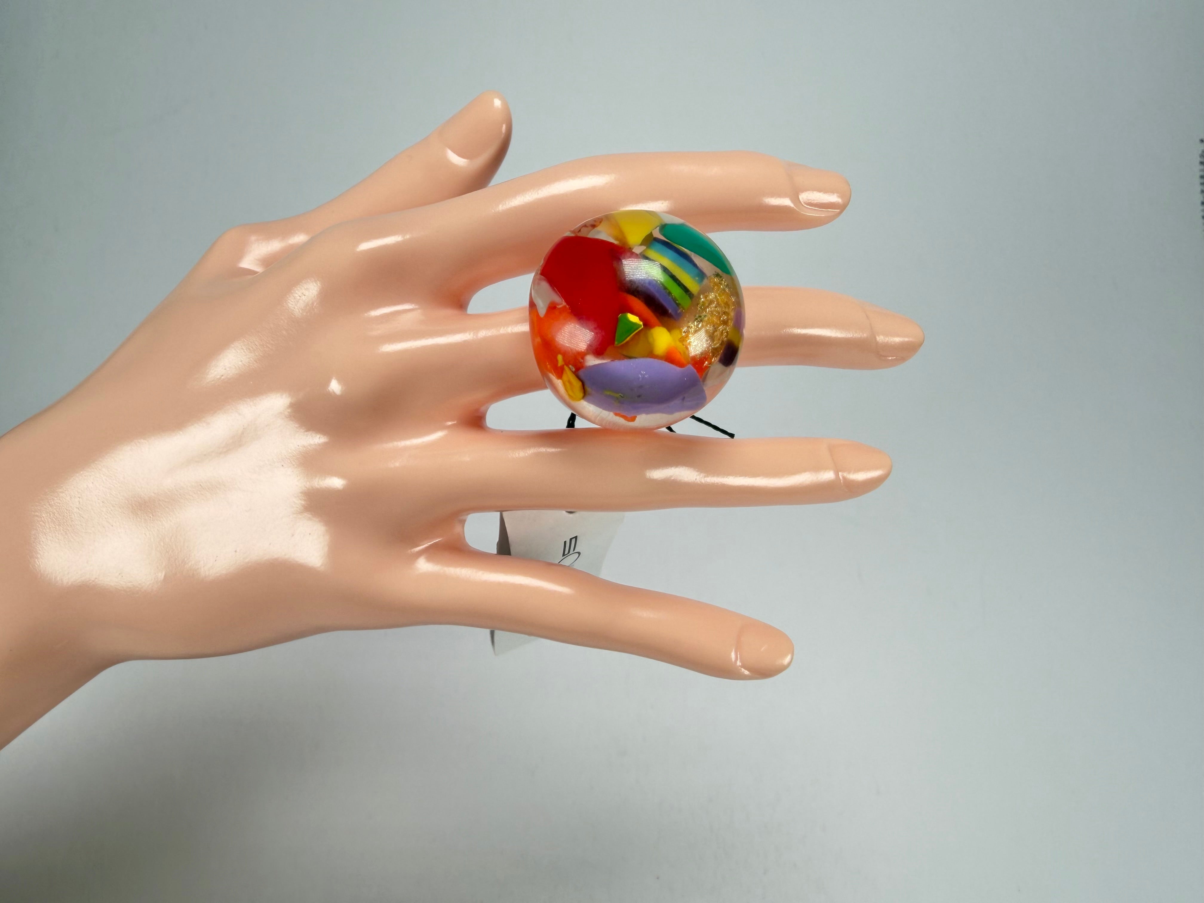 Sobral - Past Present "Corcovado" Resin Ring ( 003259 ) - Size UK P / US 7.5