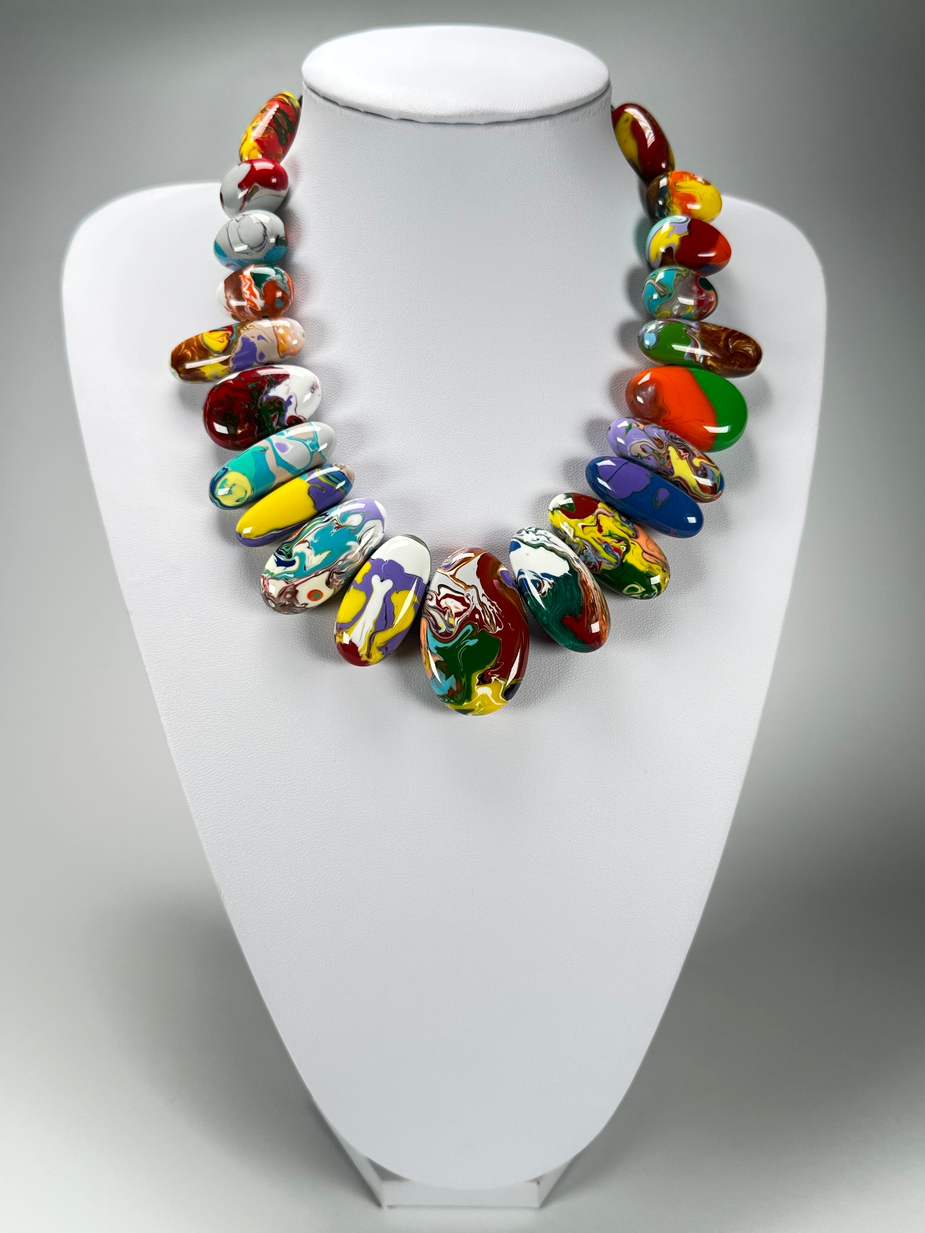 Sobral - Multi-Colour "Monica Efeitos" Pollock Resin Necklace ( 005412 )